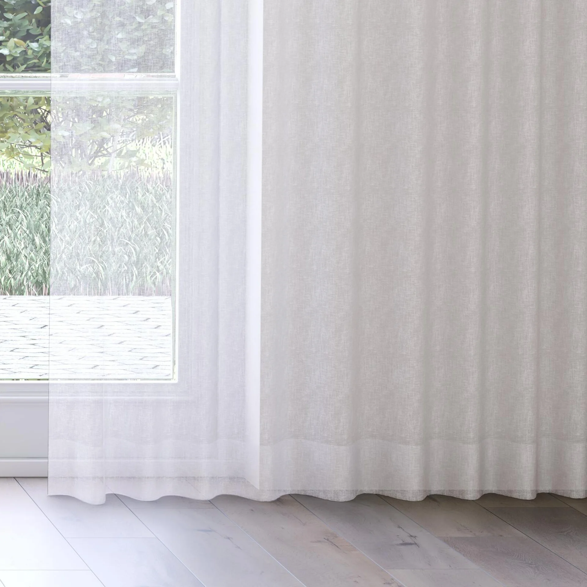 Bottom view of Seaview Shell, on curtain rail