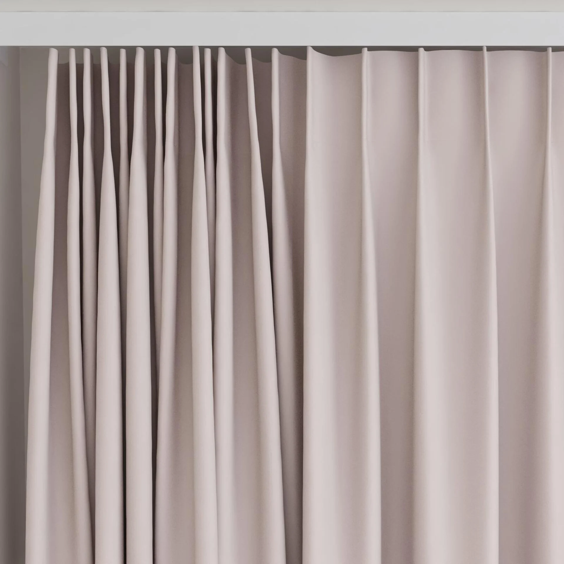Top view of Quantum FR Ballet, on curtain rail
