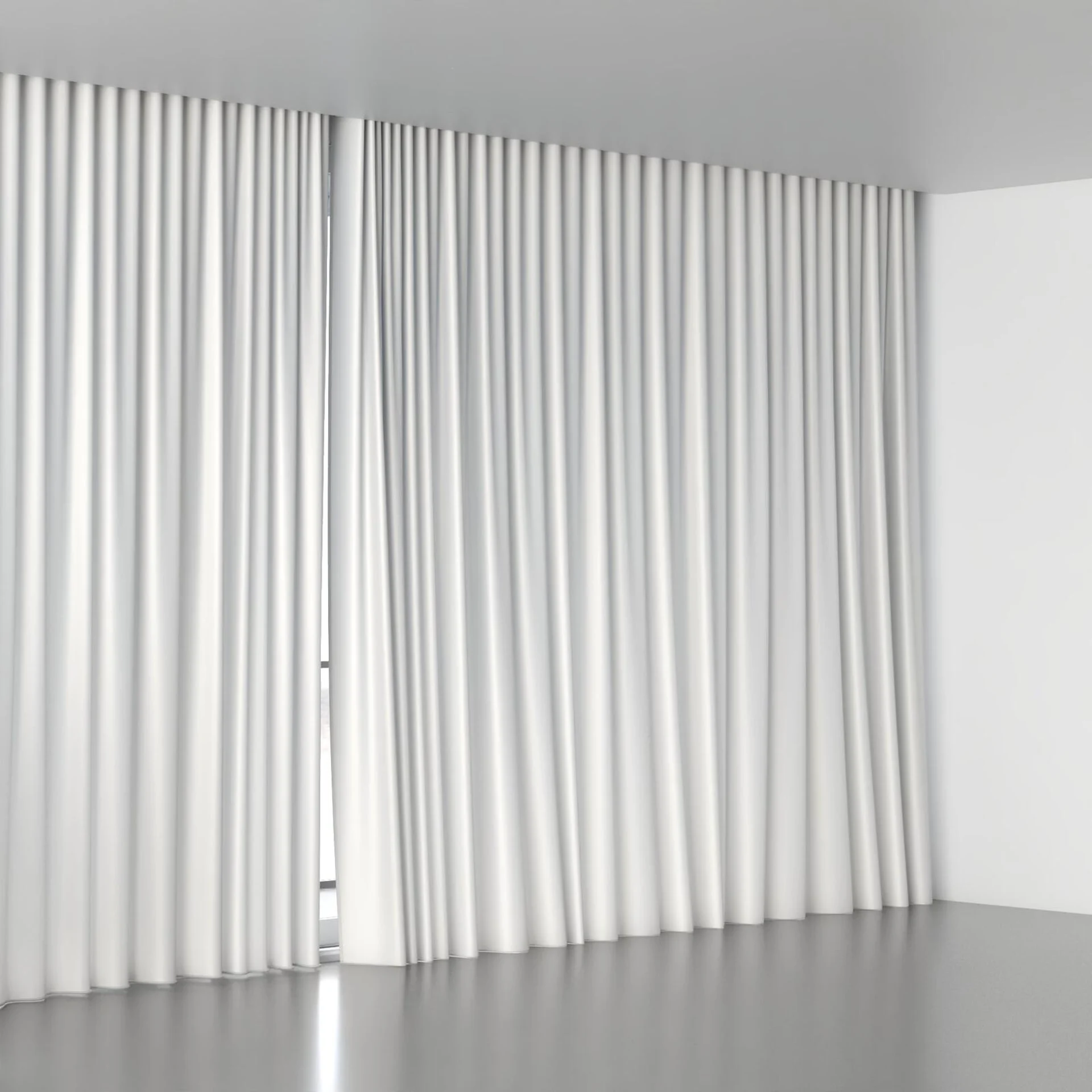 Full view of Optima Ecru, wave pleat
