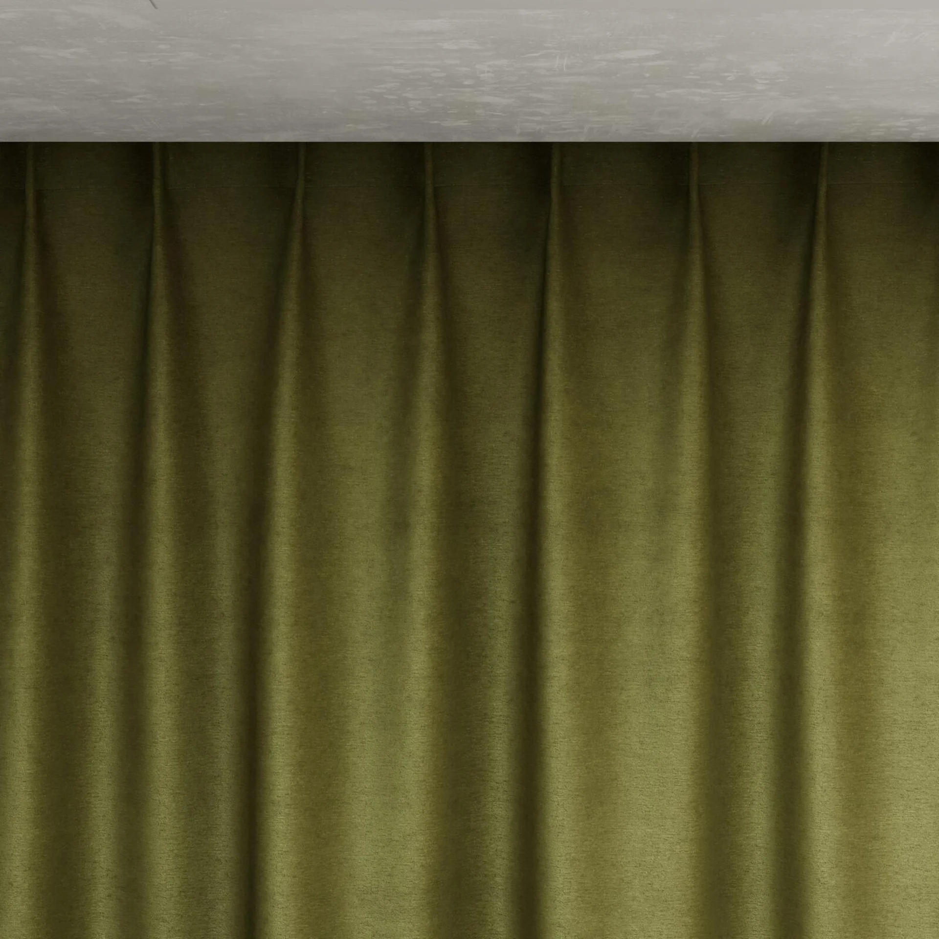 Top view of Baron Olive, pinch pleat
