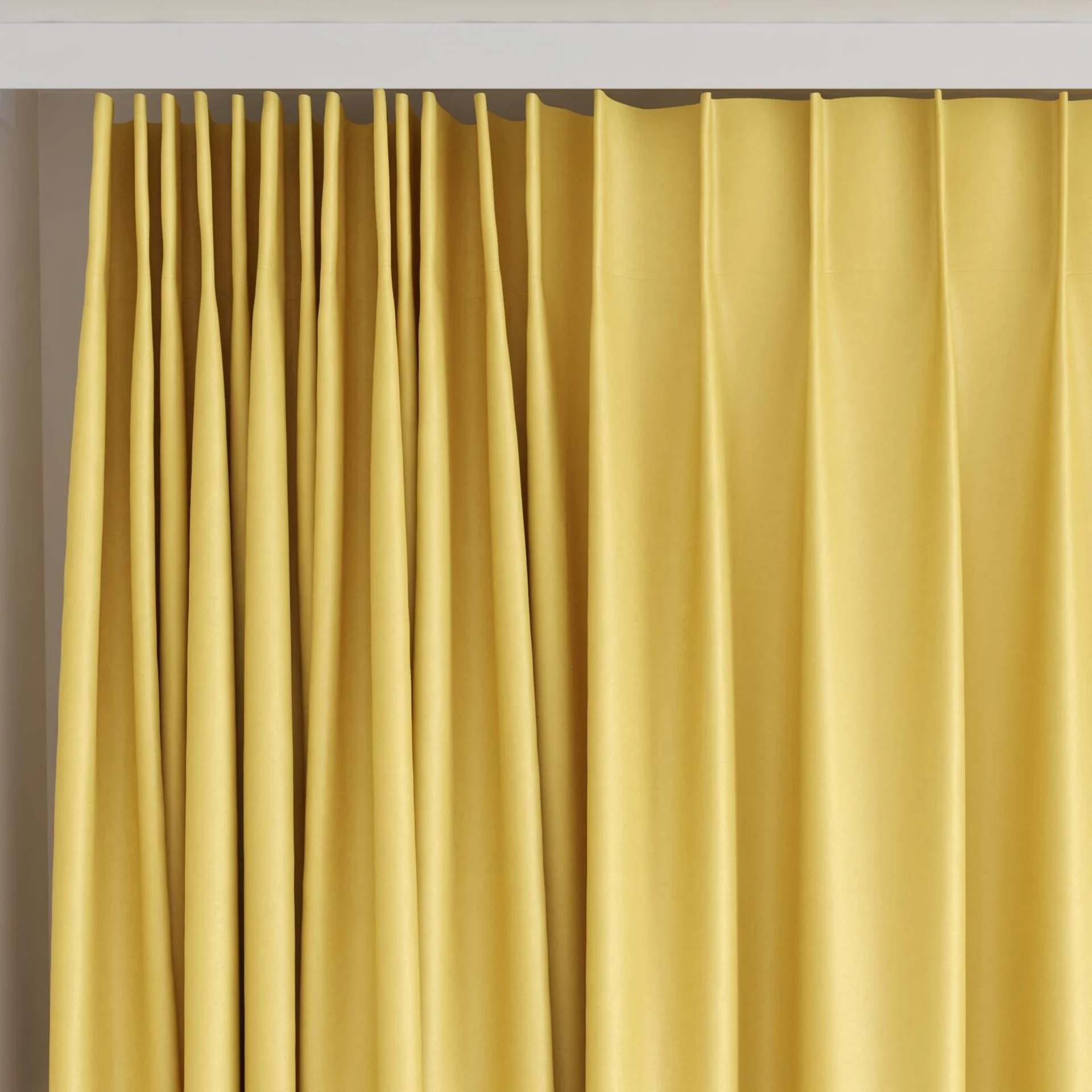 Top view of Re-Vive Sunflower, on curtain rail