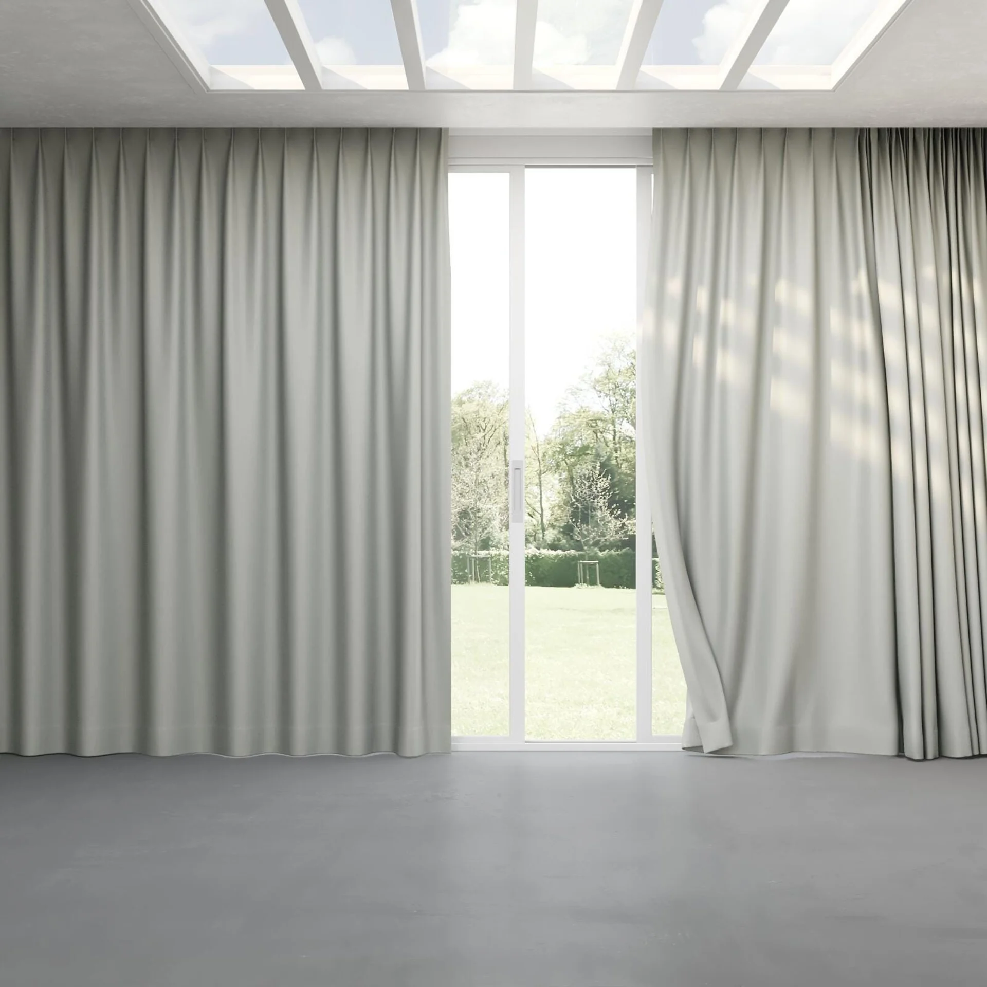 Full view of Grove Rabbit, pinch pleat