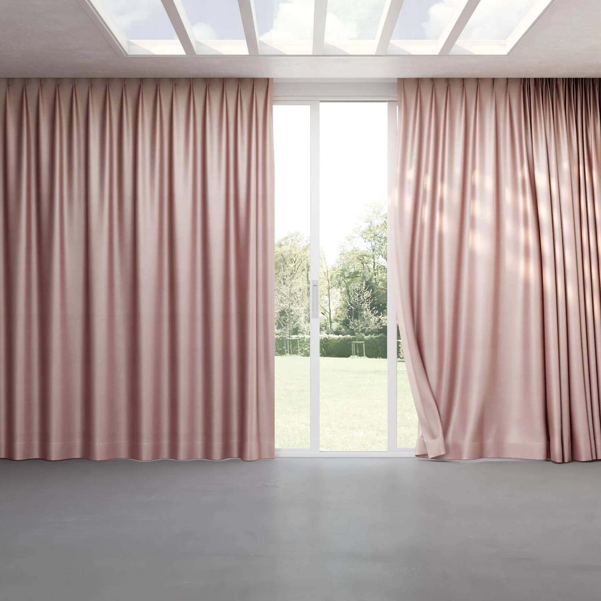 Full view of Mont Blanc Blossom, pinch pleat