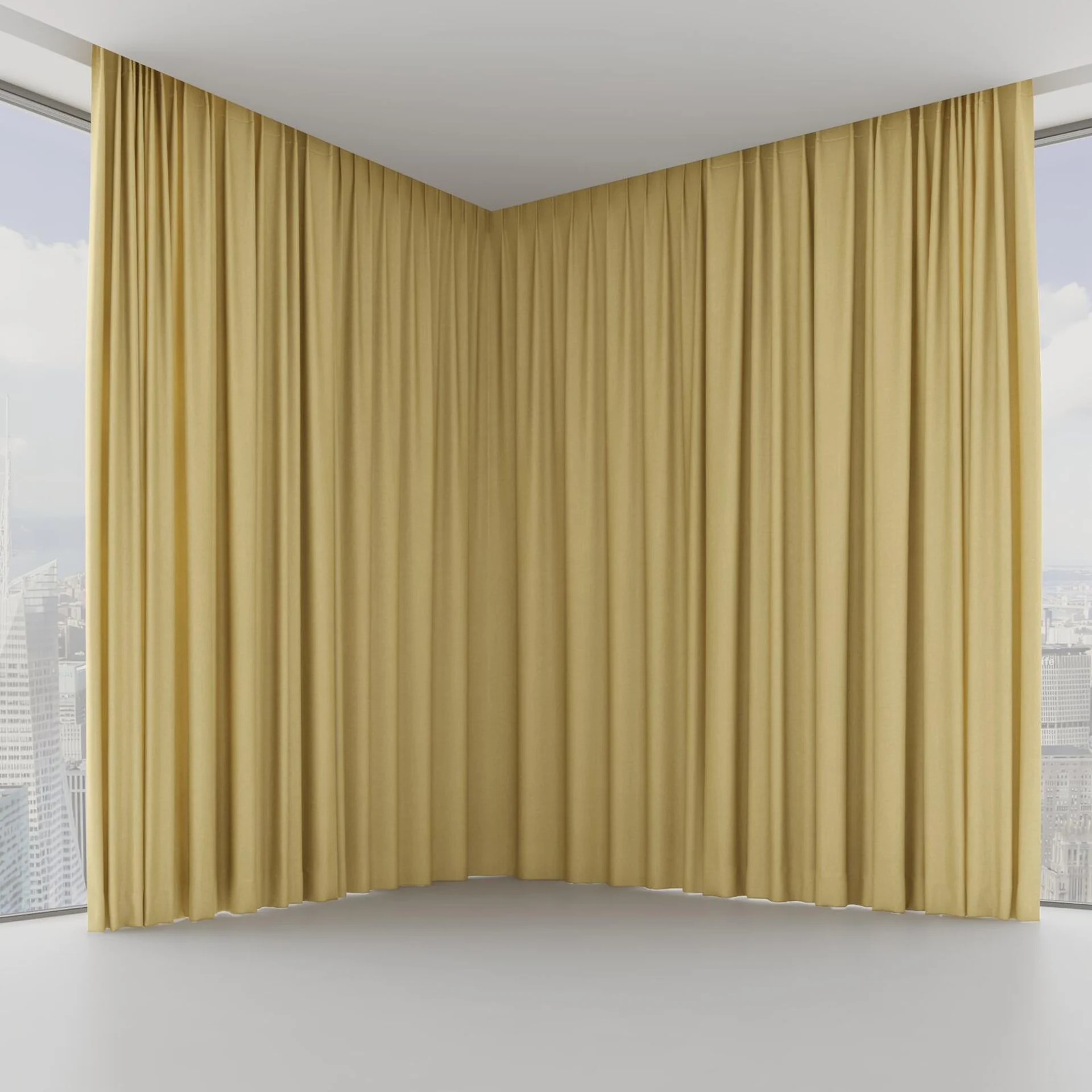 Front view of Cushy Bamboo, on hidden rail