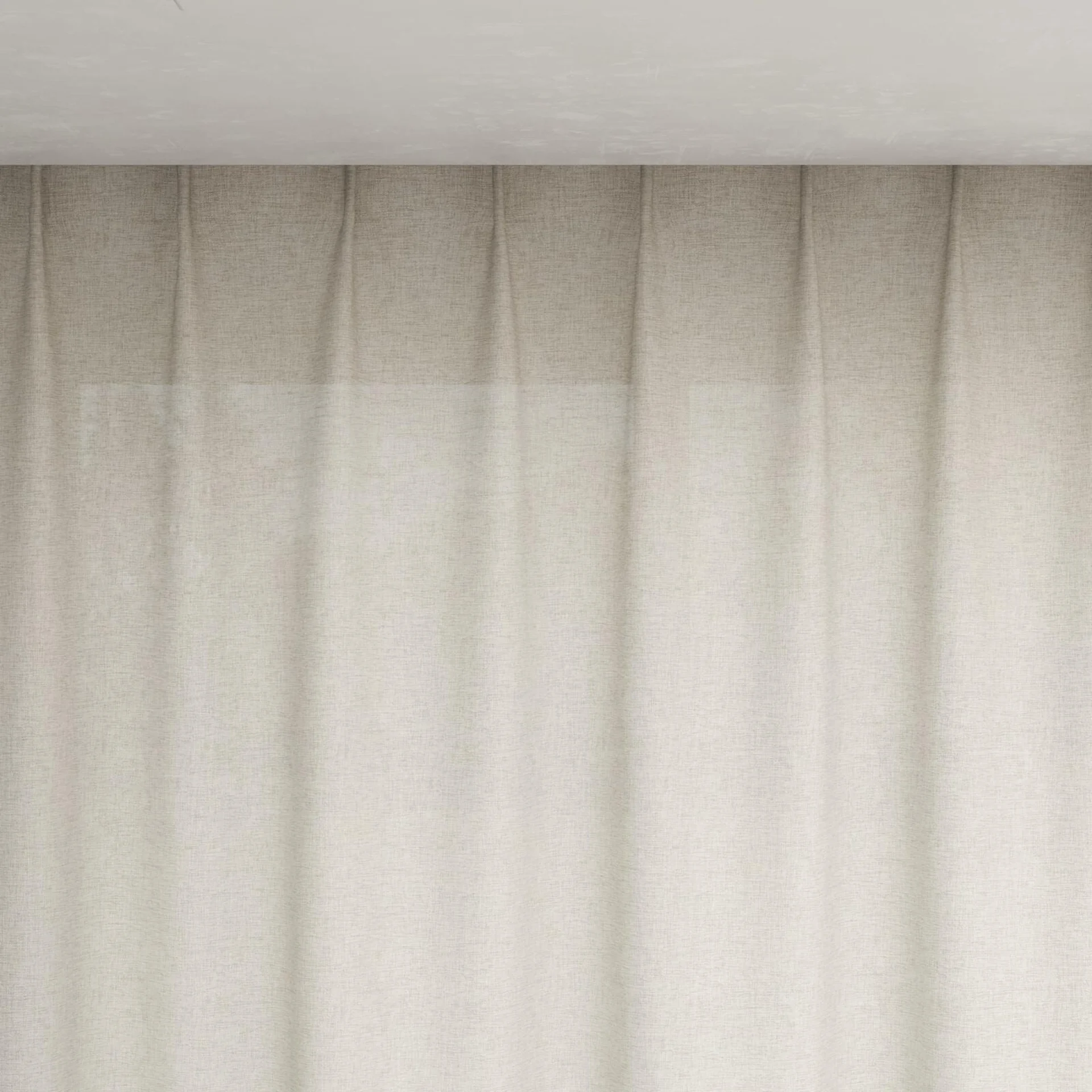 Top view of Envoy 2 Parchment 320cm, pinch pleat