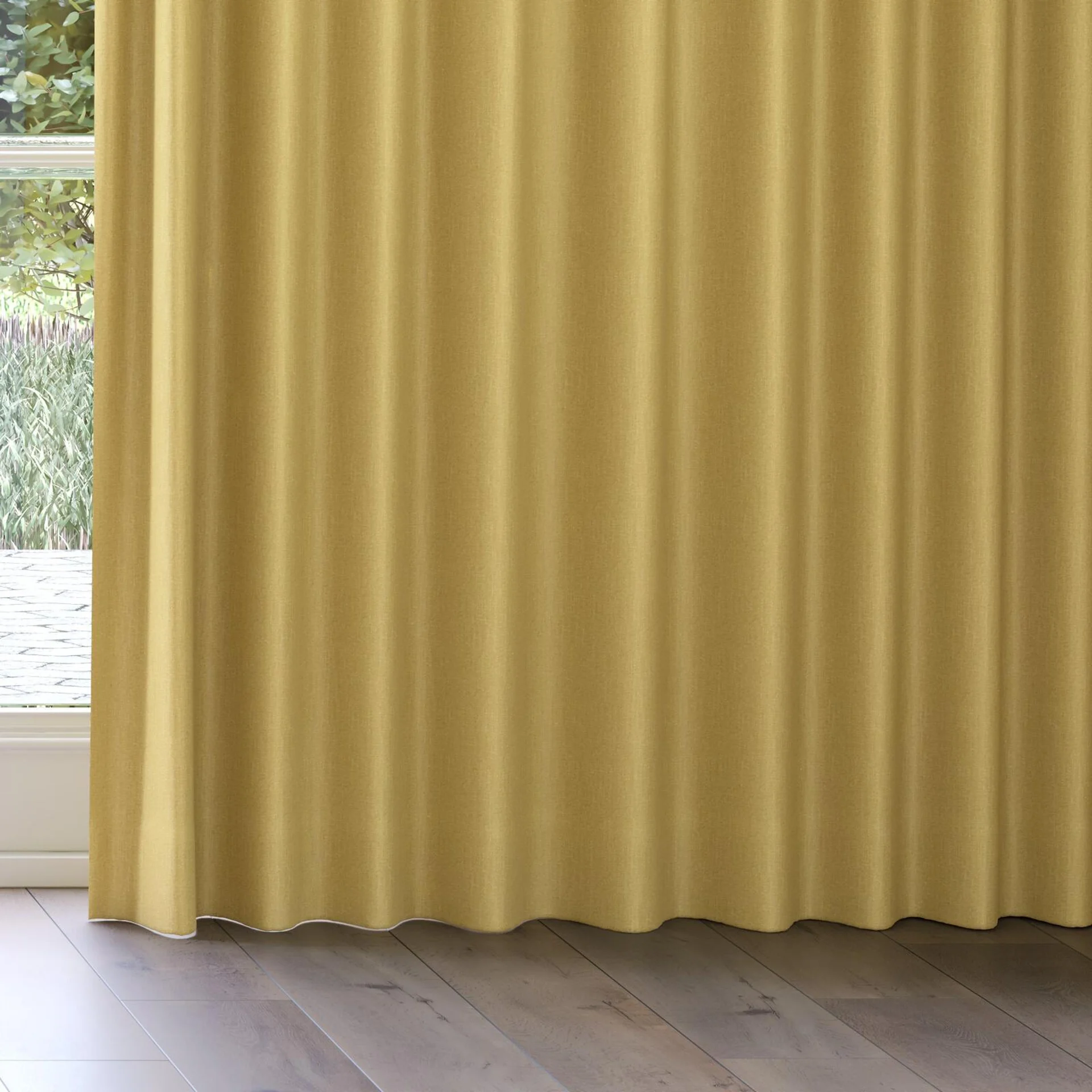 Bottom view of Excel Mimosa, on curtain rail