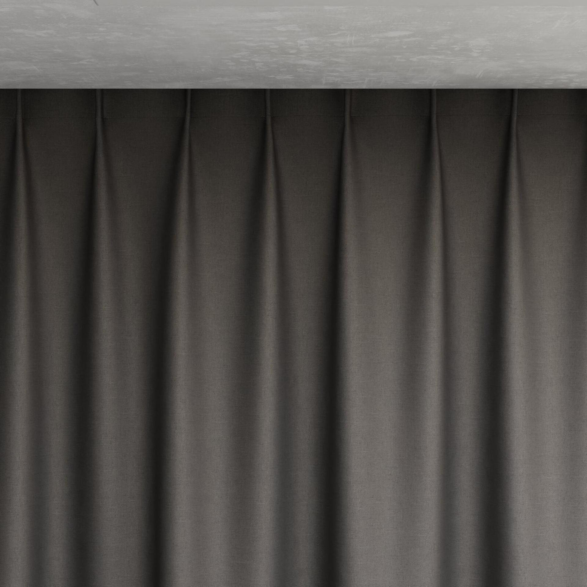Top view of Re Delis Walnut, pinch pleat