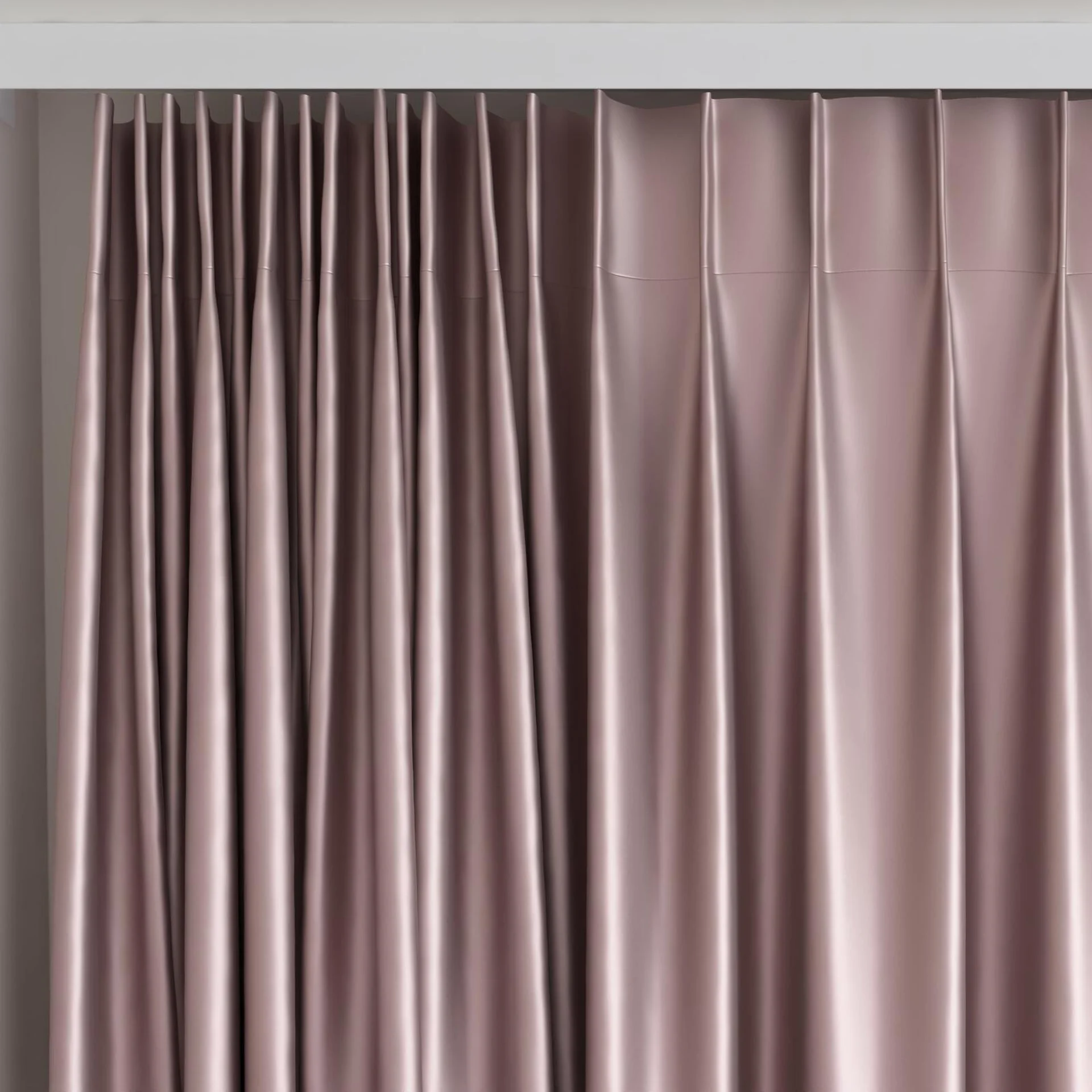 Top view of North Face Lilac, on curtain rail