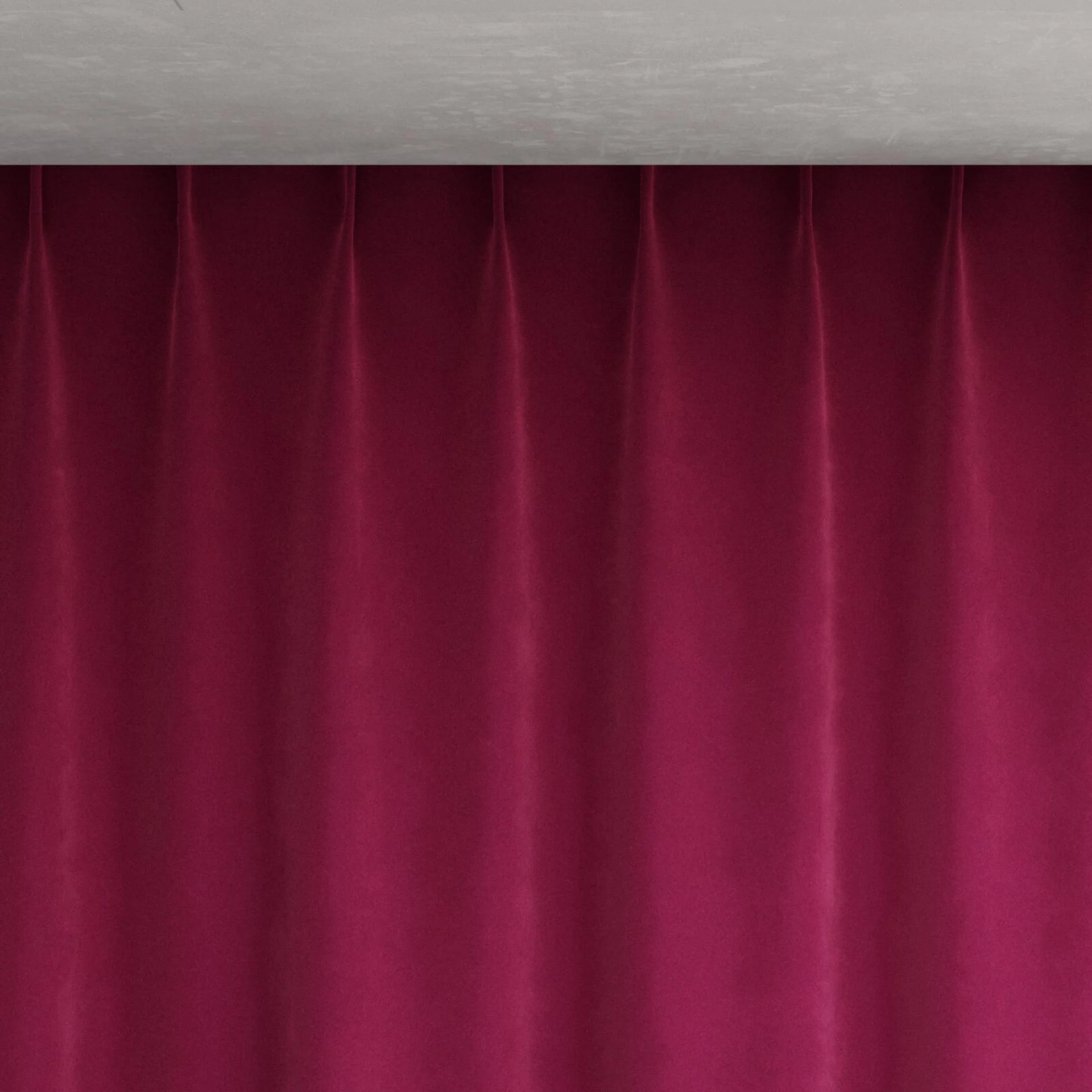 Top view of Lux Velvet Bordeaux 8603, pinch pleat