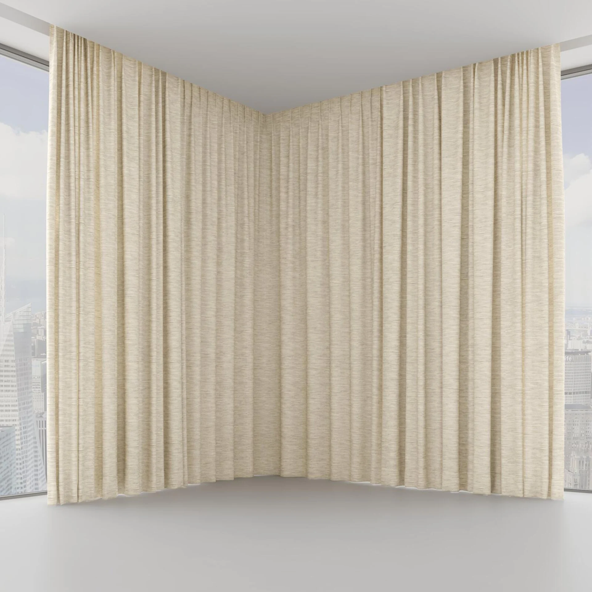 Front view of Venus Angora, on hidden rail