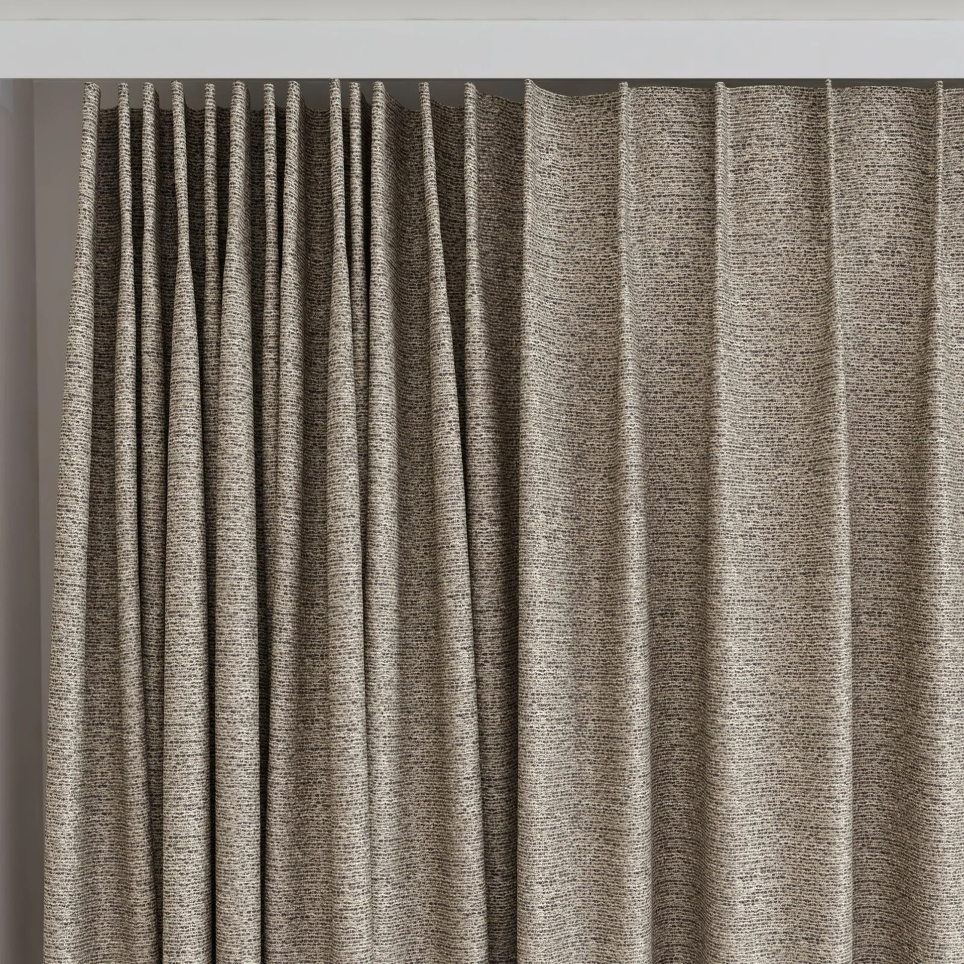 Top view of Ecliptic Oyster, on curtain rail