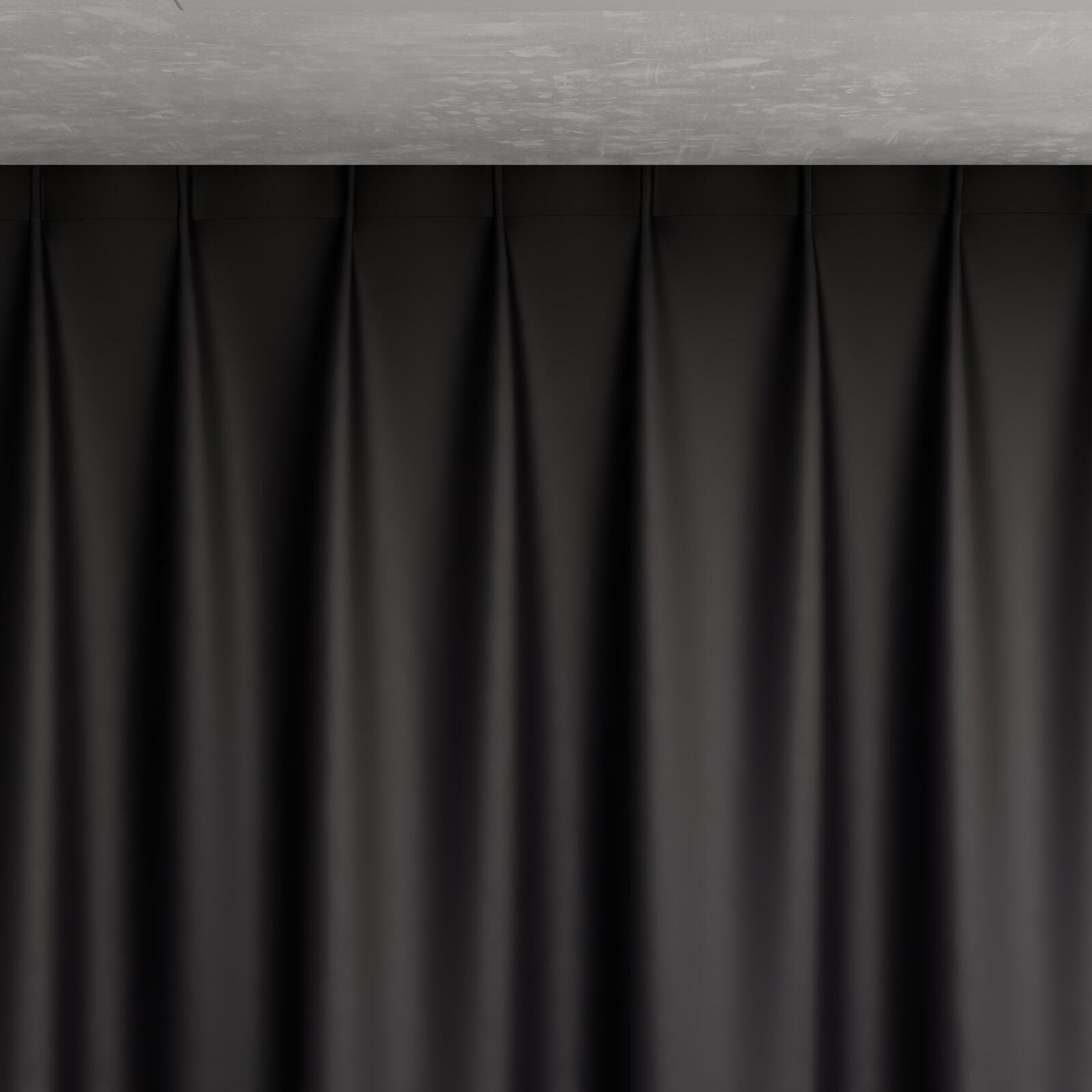Top view of Moonbeam Midnight, pinch pleat