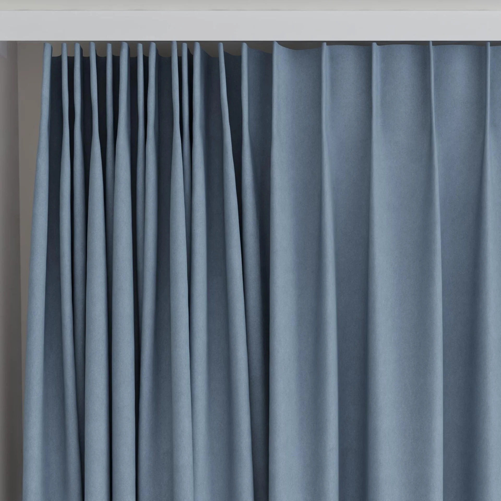 Top view of Lech Sky, on curtain rail