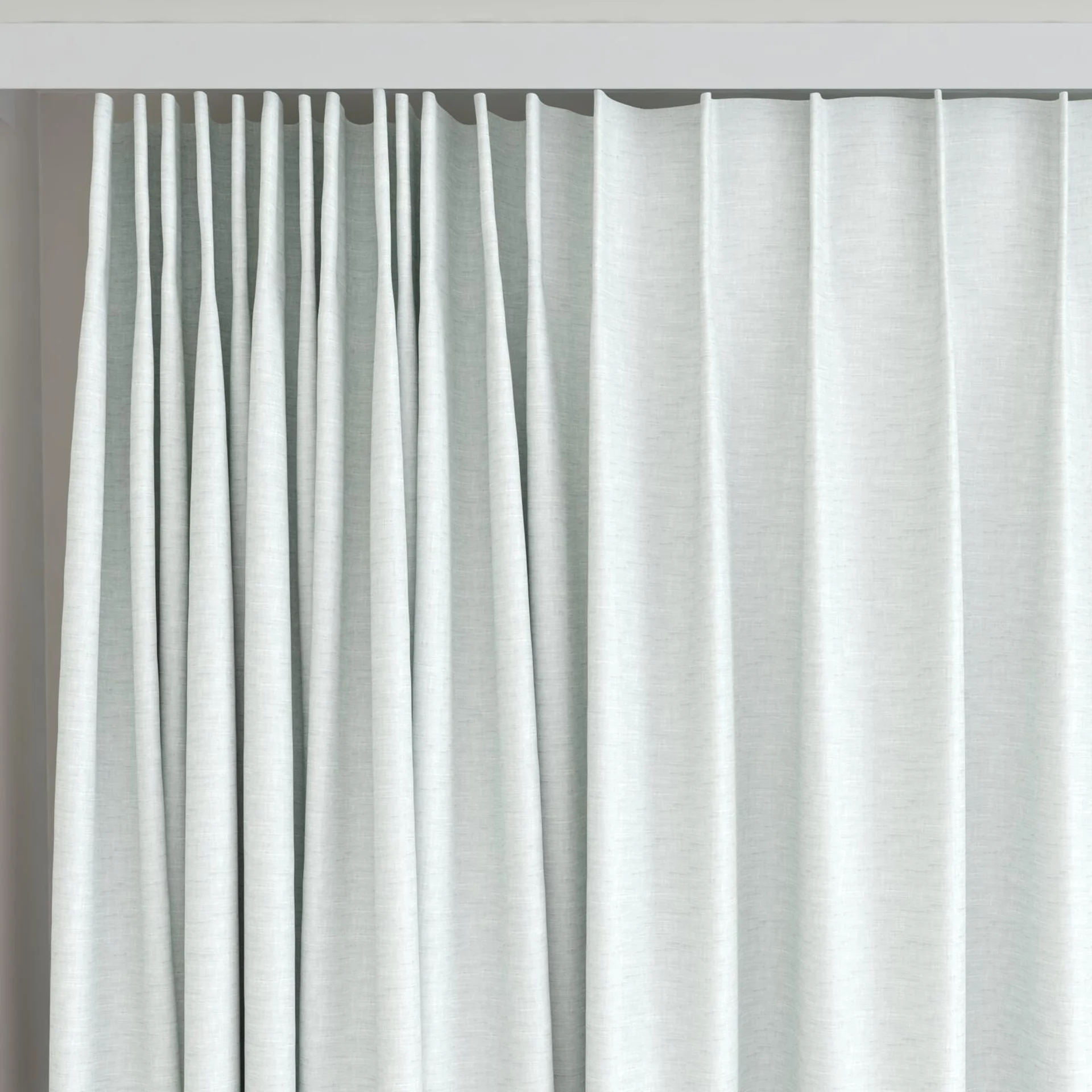 Top view of Kyoto Duckegg, on curtain rail