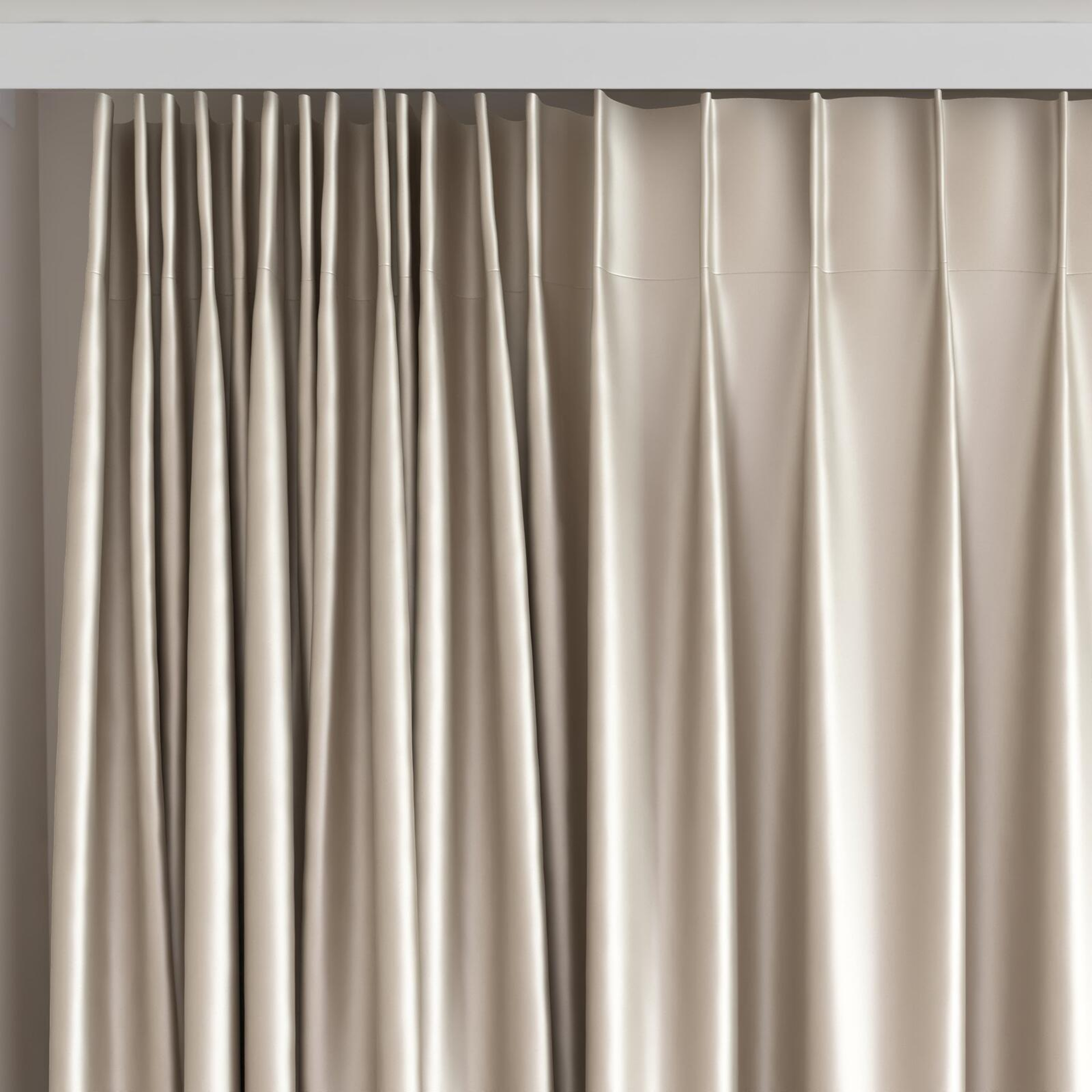 Top view of North Face Sand, on curtain rail