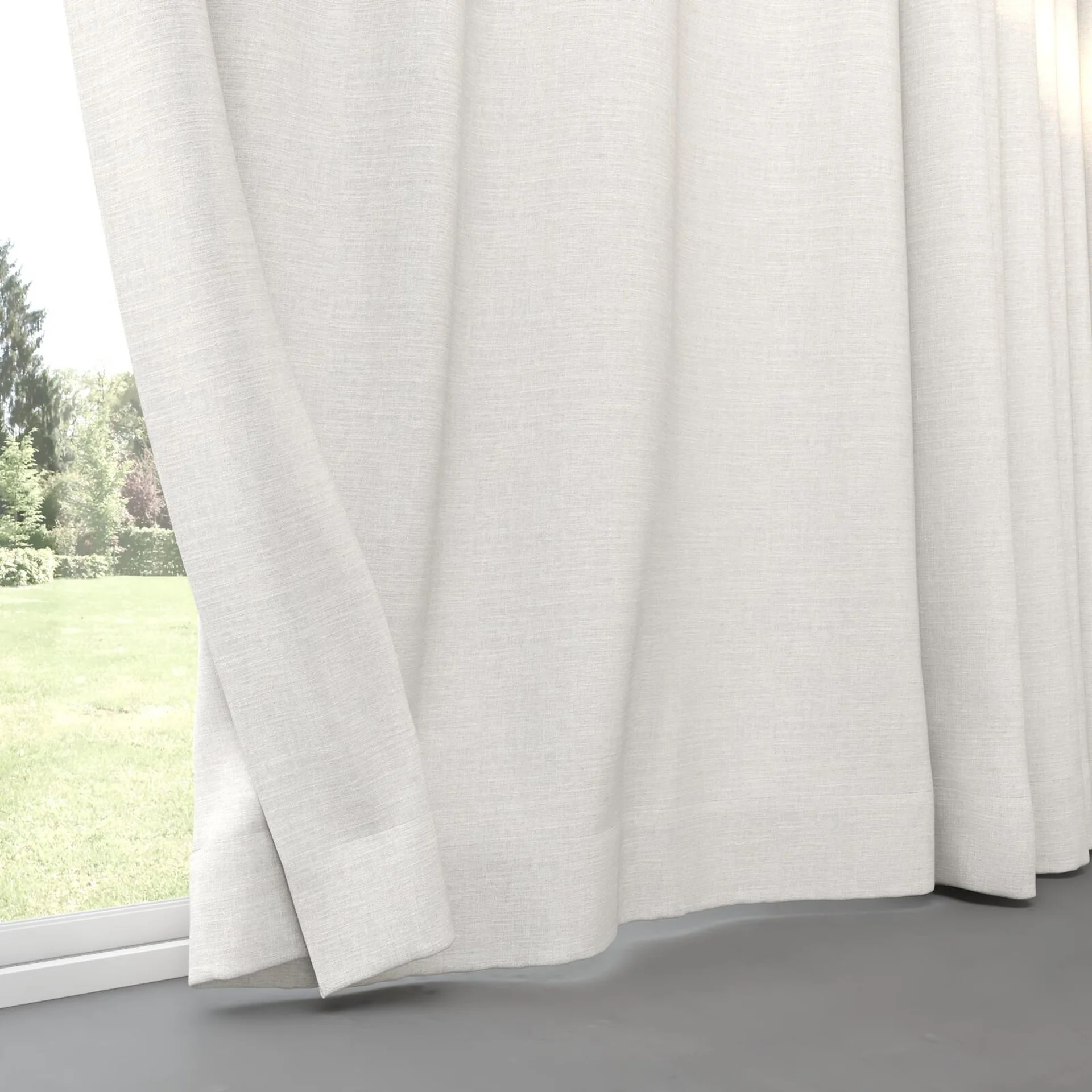 Bottom view of Envoy 2 Whisper 320cm, pinch pleat