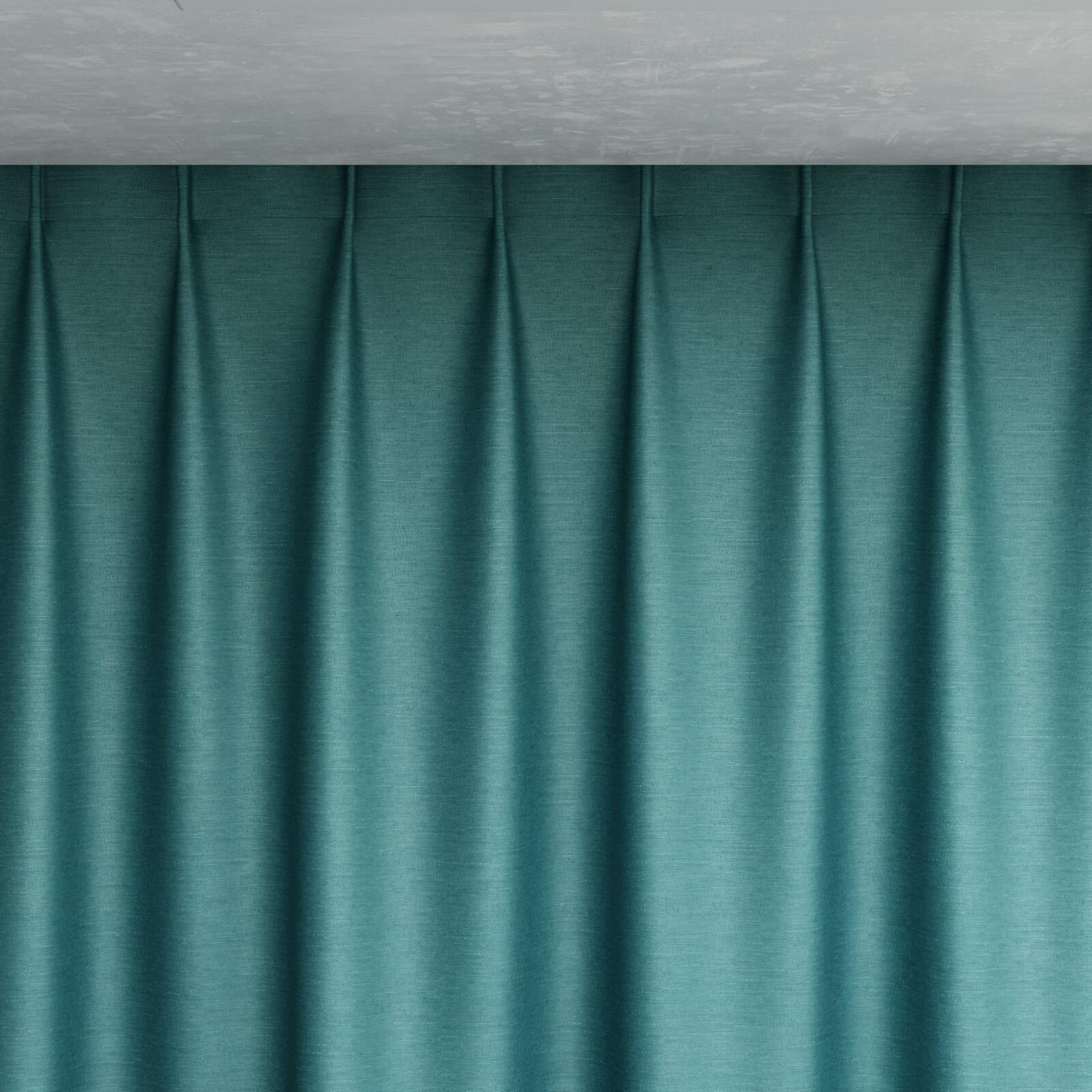 Top view of Provence Peacock, pinch pleat