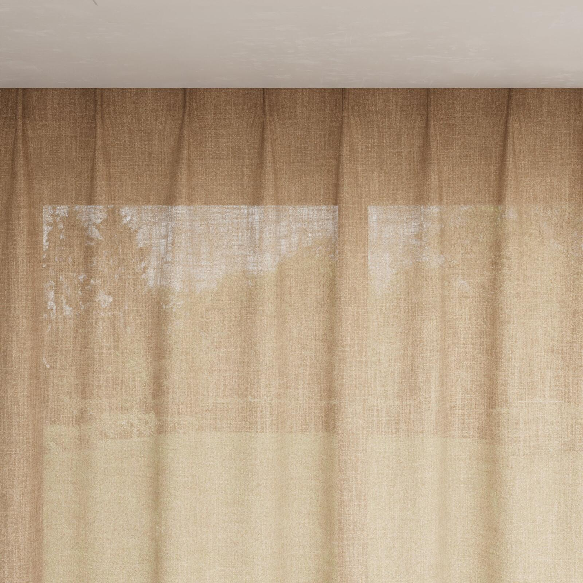 Top view of Motion Caramel, pinch pleat