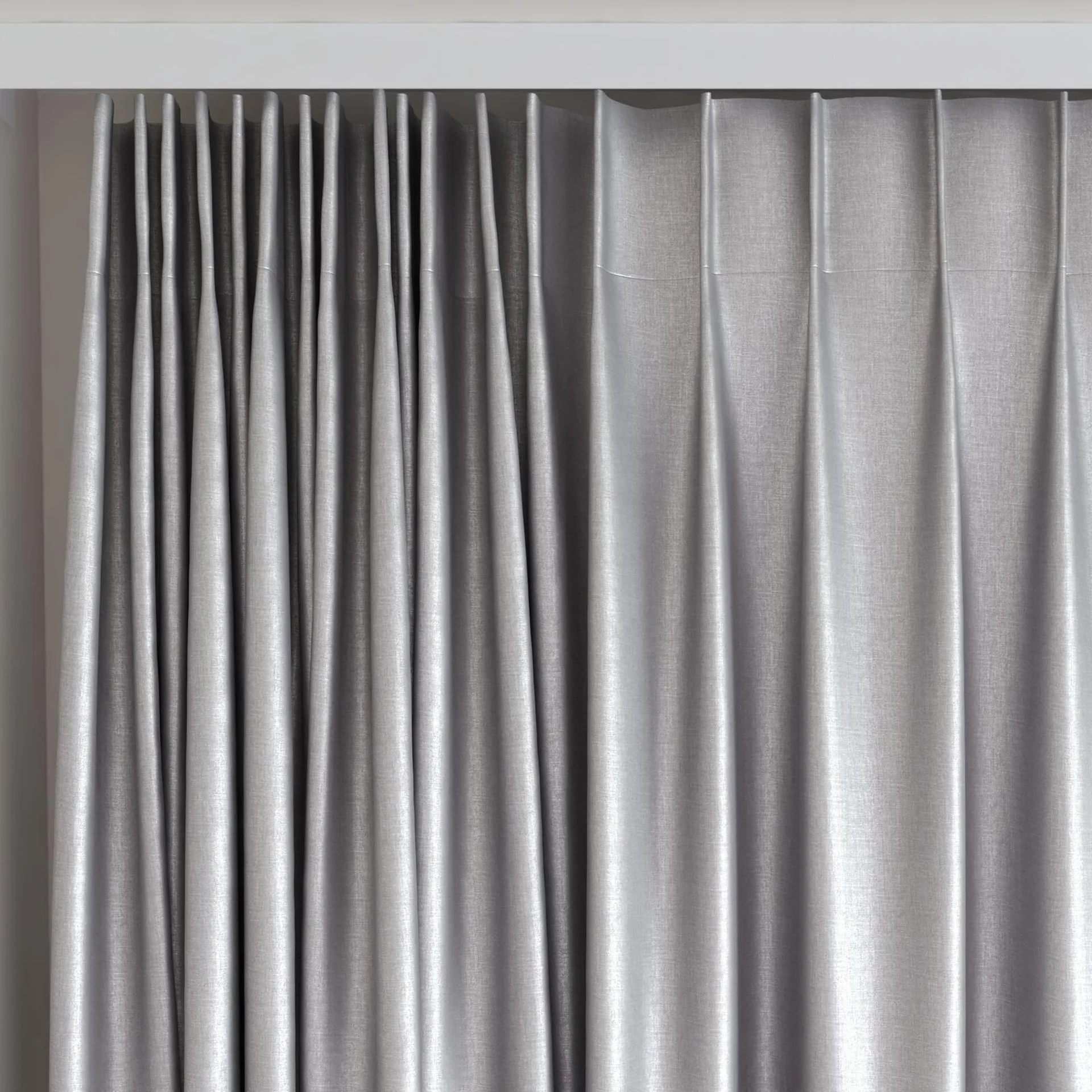 Top view of Consul Aluminium, on curtain rail