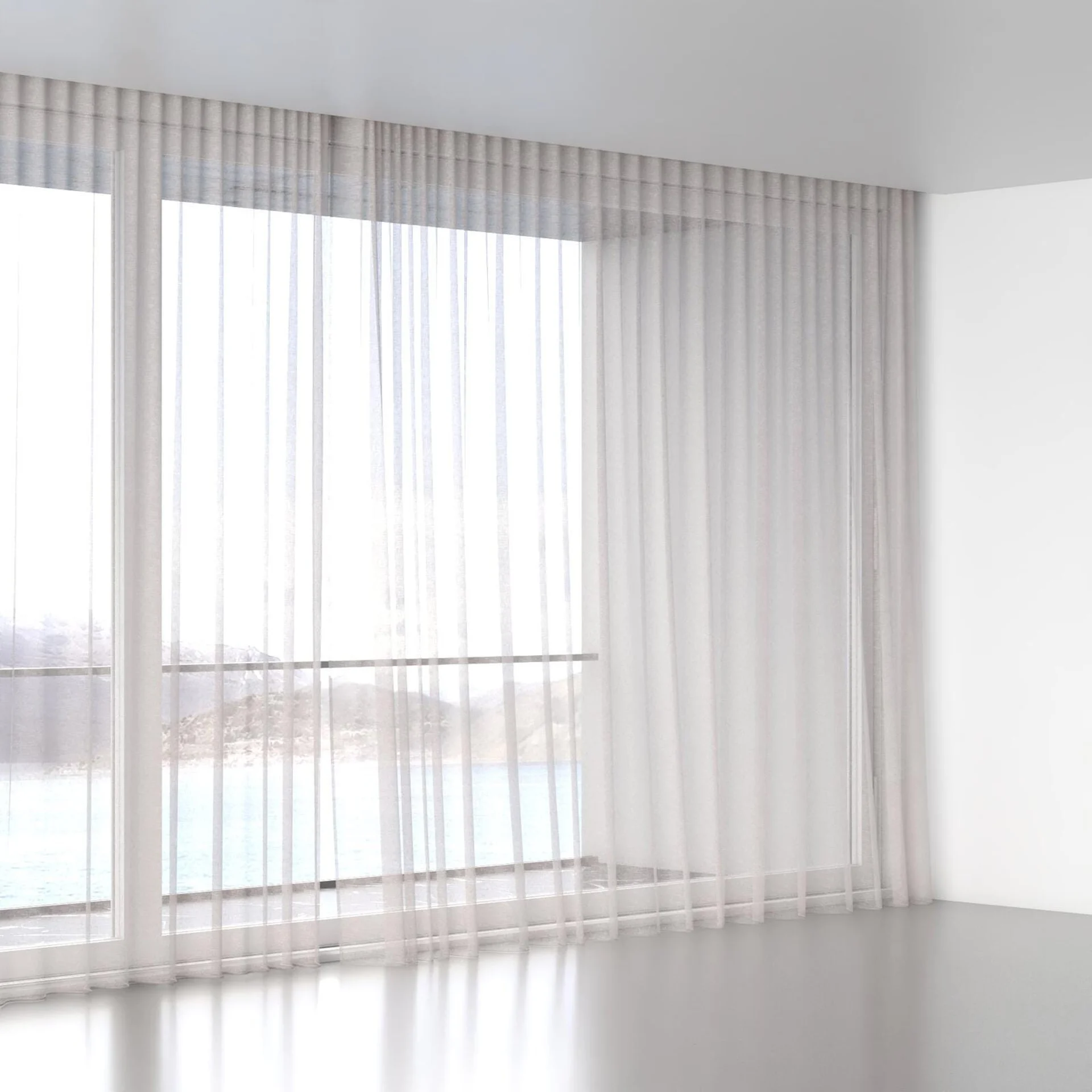 Full view of Seaview Blush, wave pleat