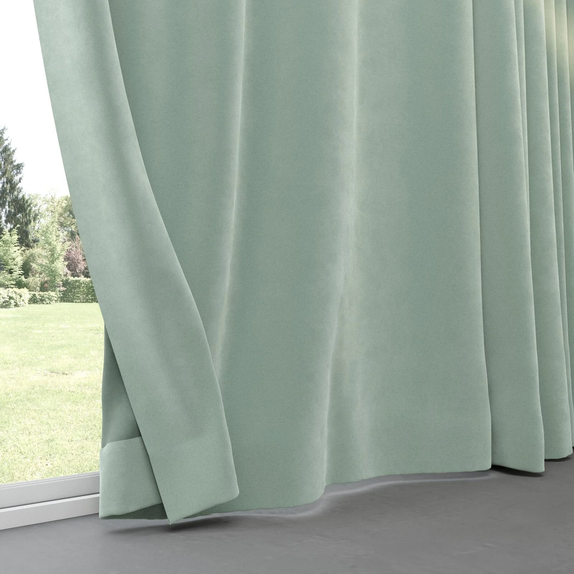 Bottom view of Vienna Folkstone, pinch pleat