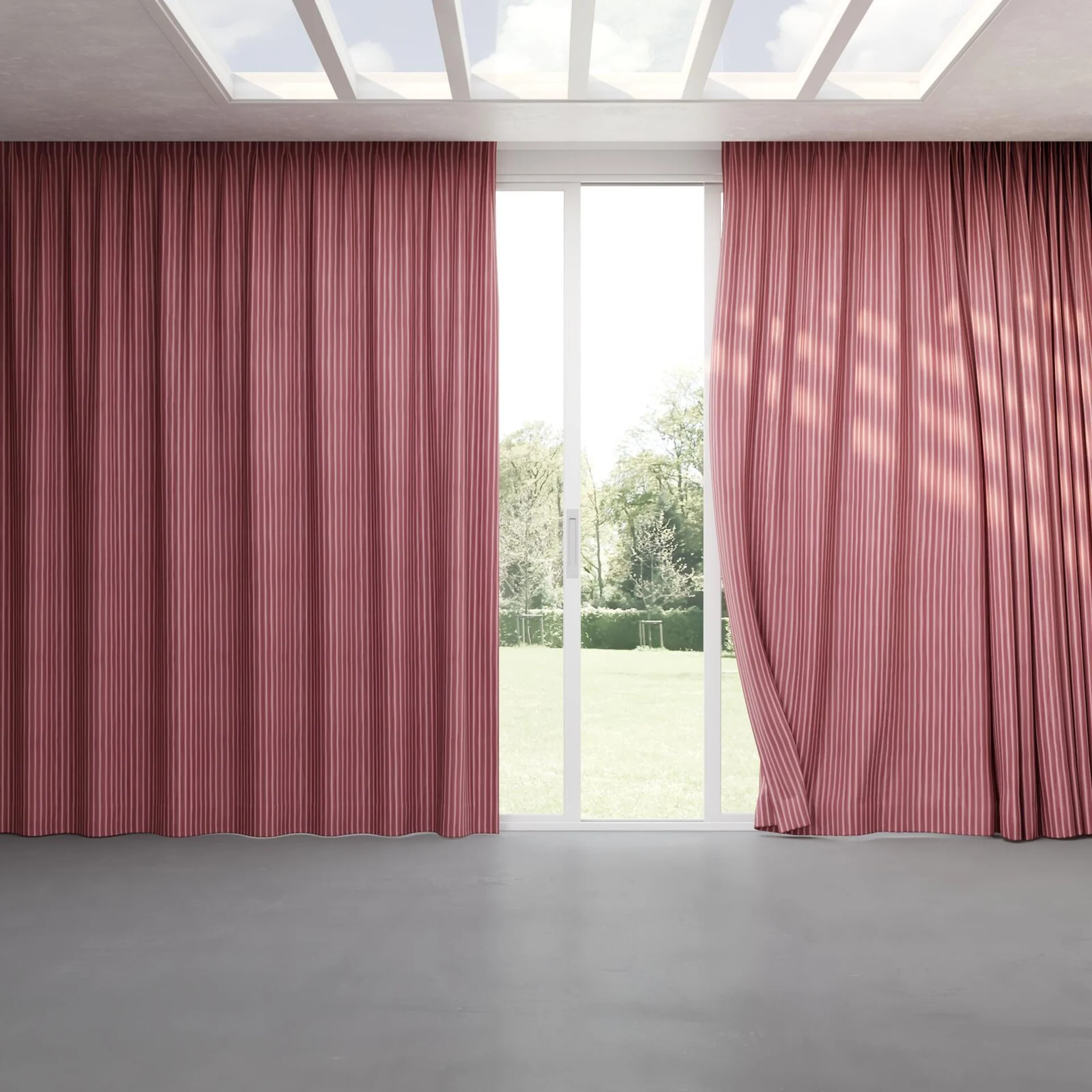 Full view of Cordial Blush, pinch pleat