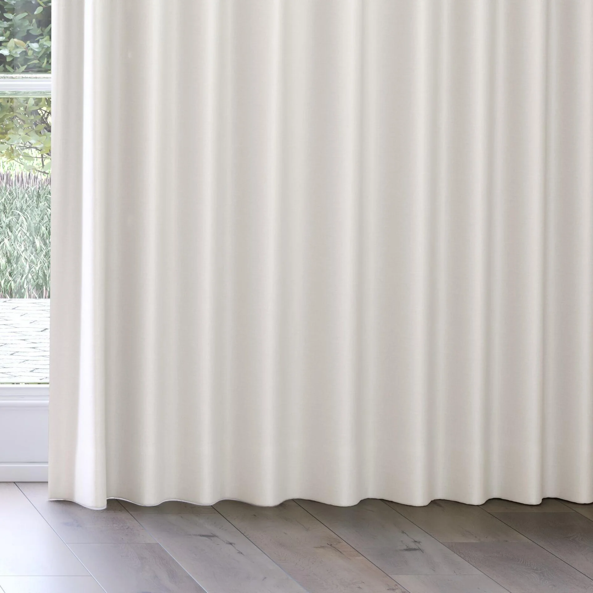Bottom view of Urban Shell, on curtain rail