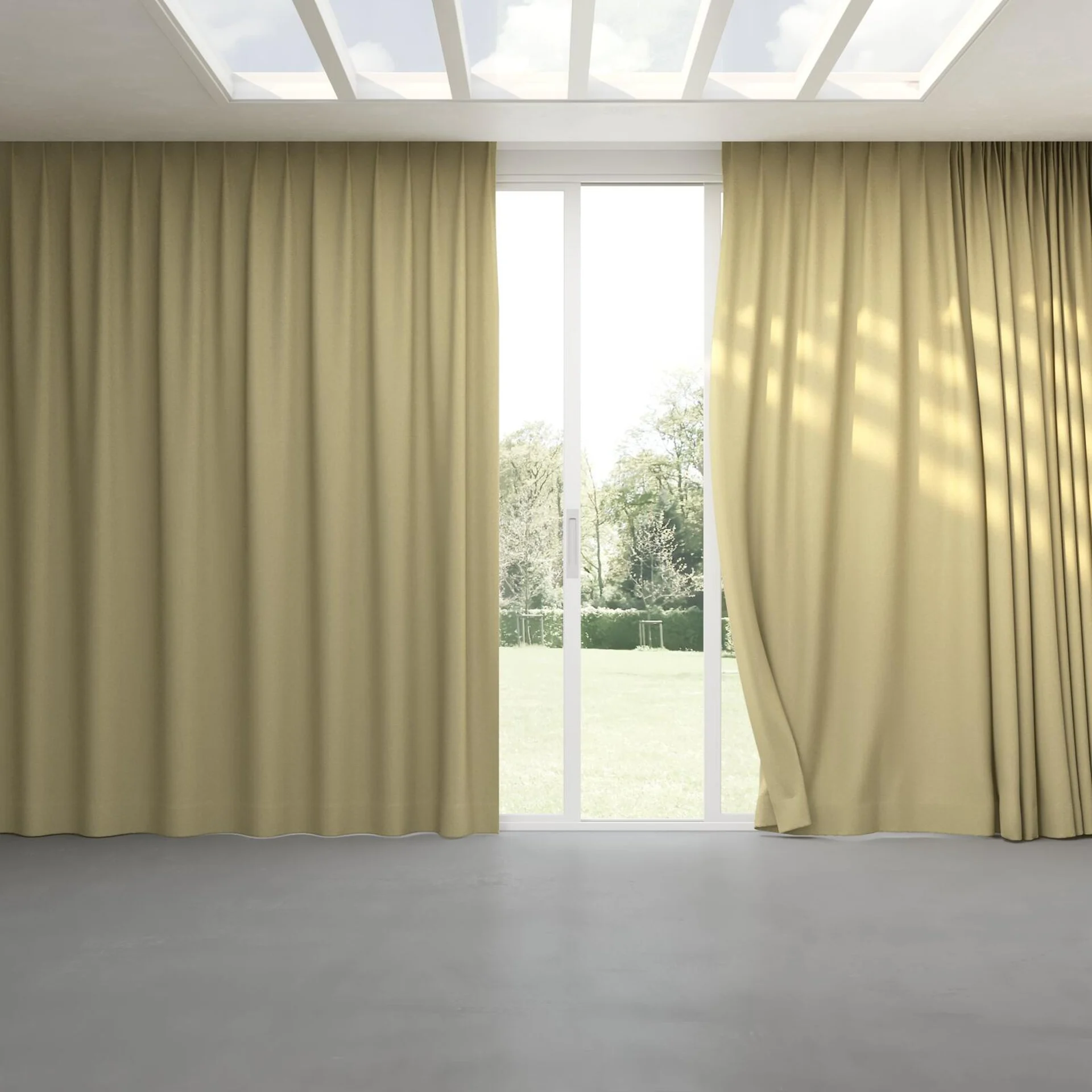 Full view of Envoy 2 Pear 320cm, pinch pleat