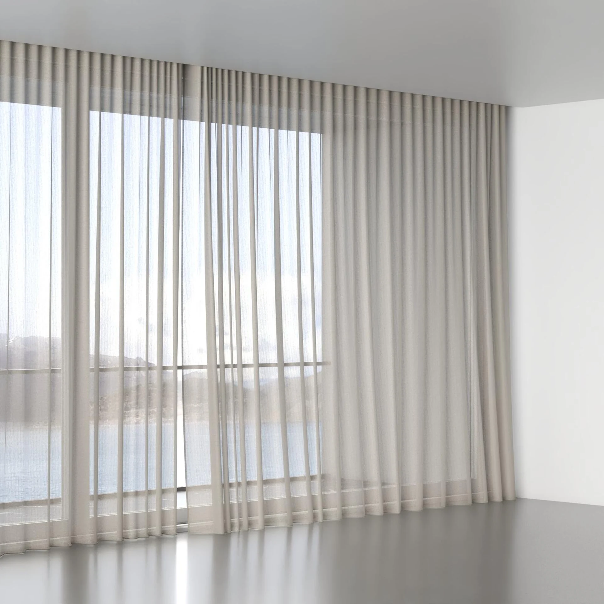 Full view of Alcova Oyster, wave pleat