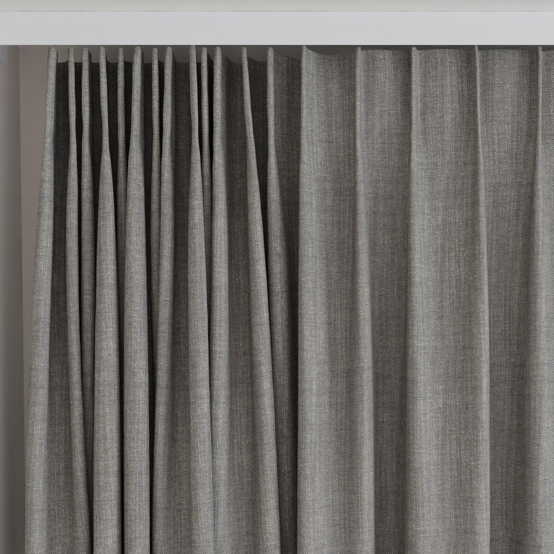 Top view of Chatham Peat, on curtain rail