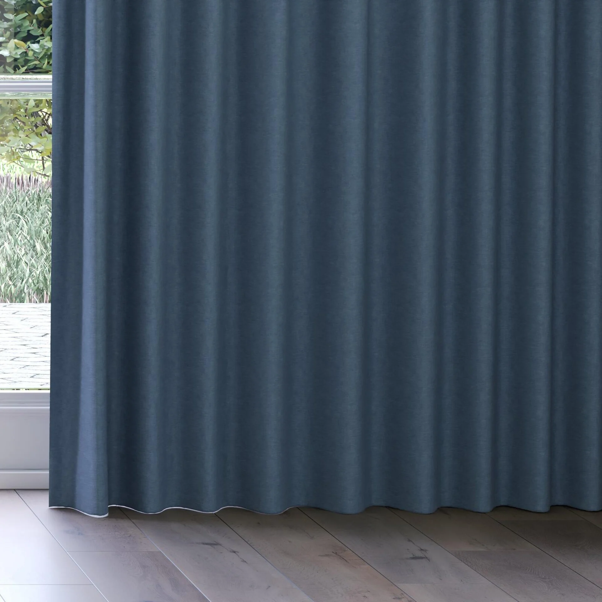 Bottom view of Colourwash Eco Stellar, on curtain rail