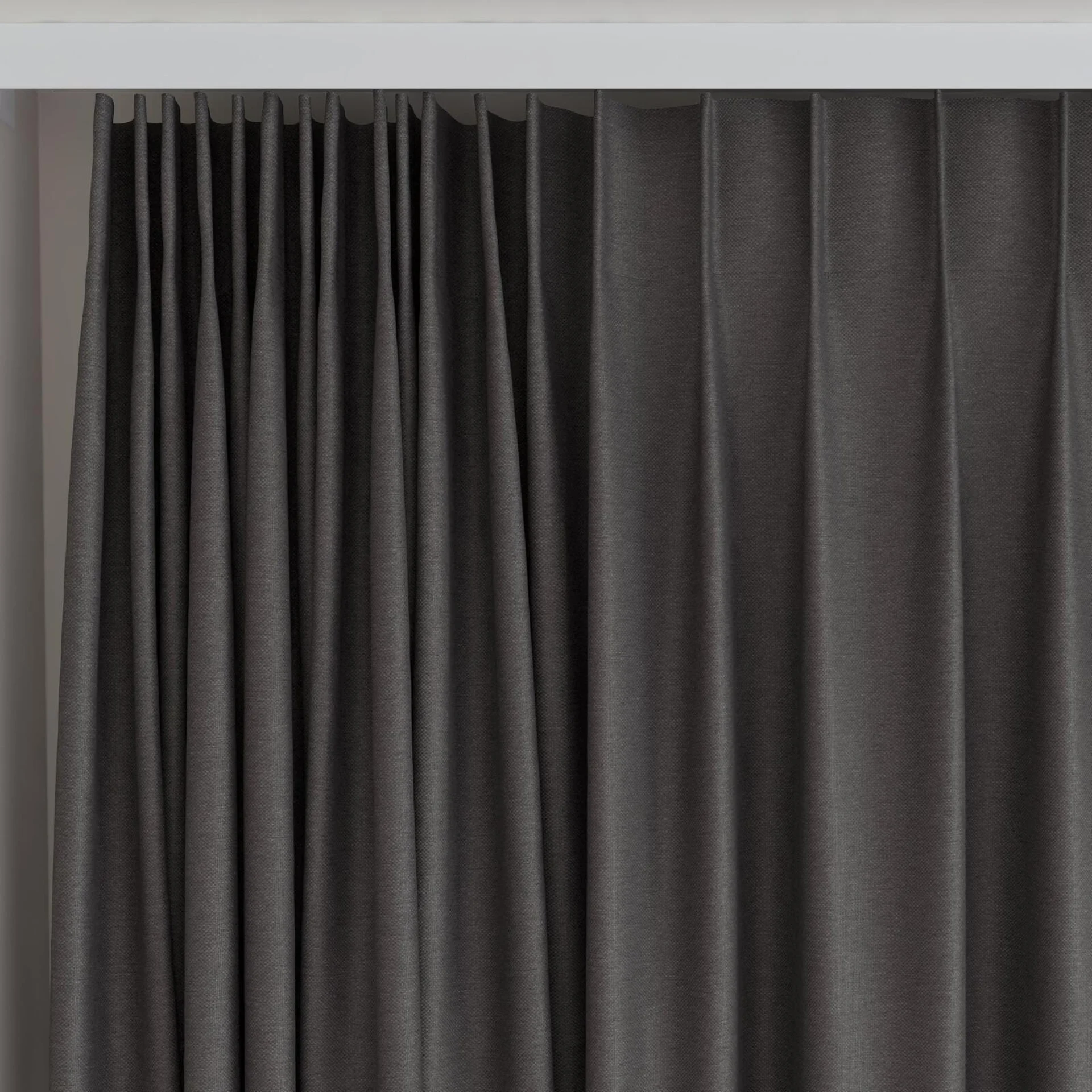 Top view of Duede Shadow, on curtain rail