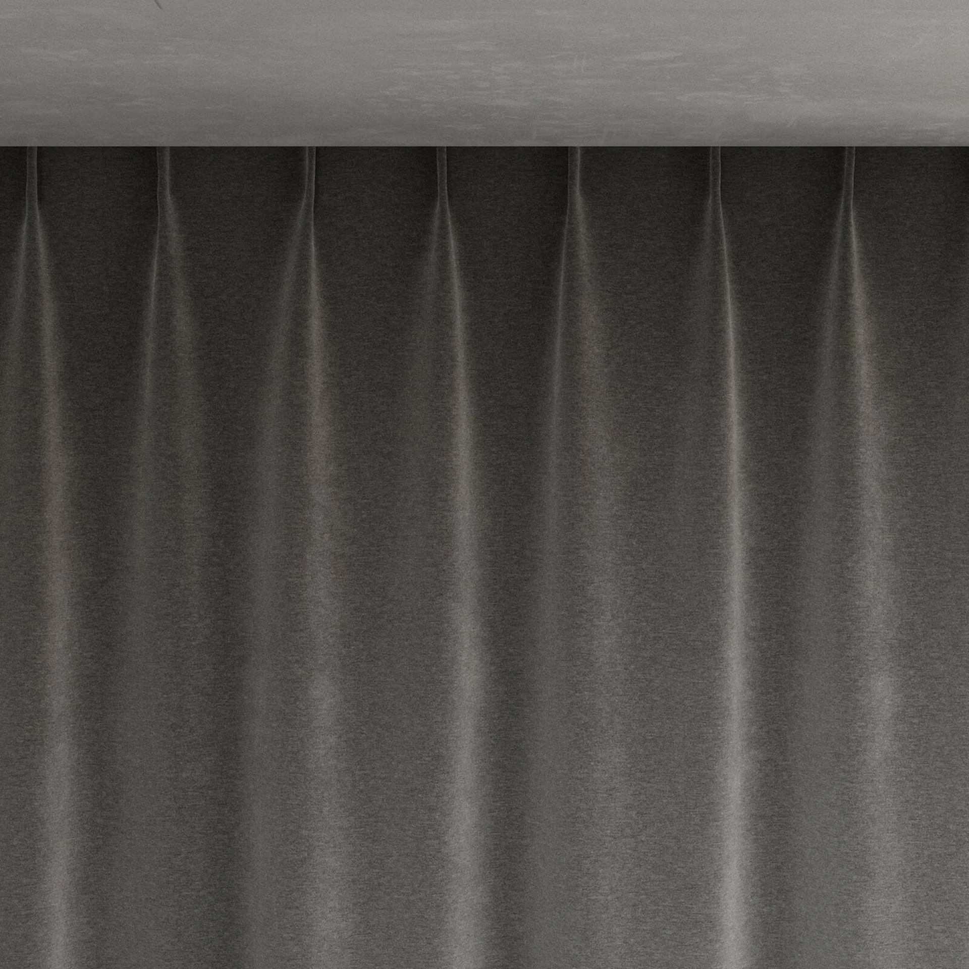 Top view of Geneva Pewter, pinch pleat