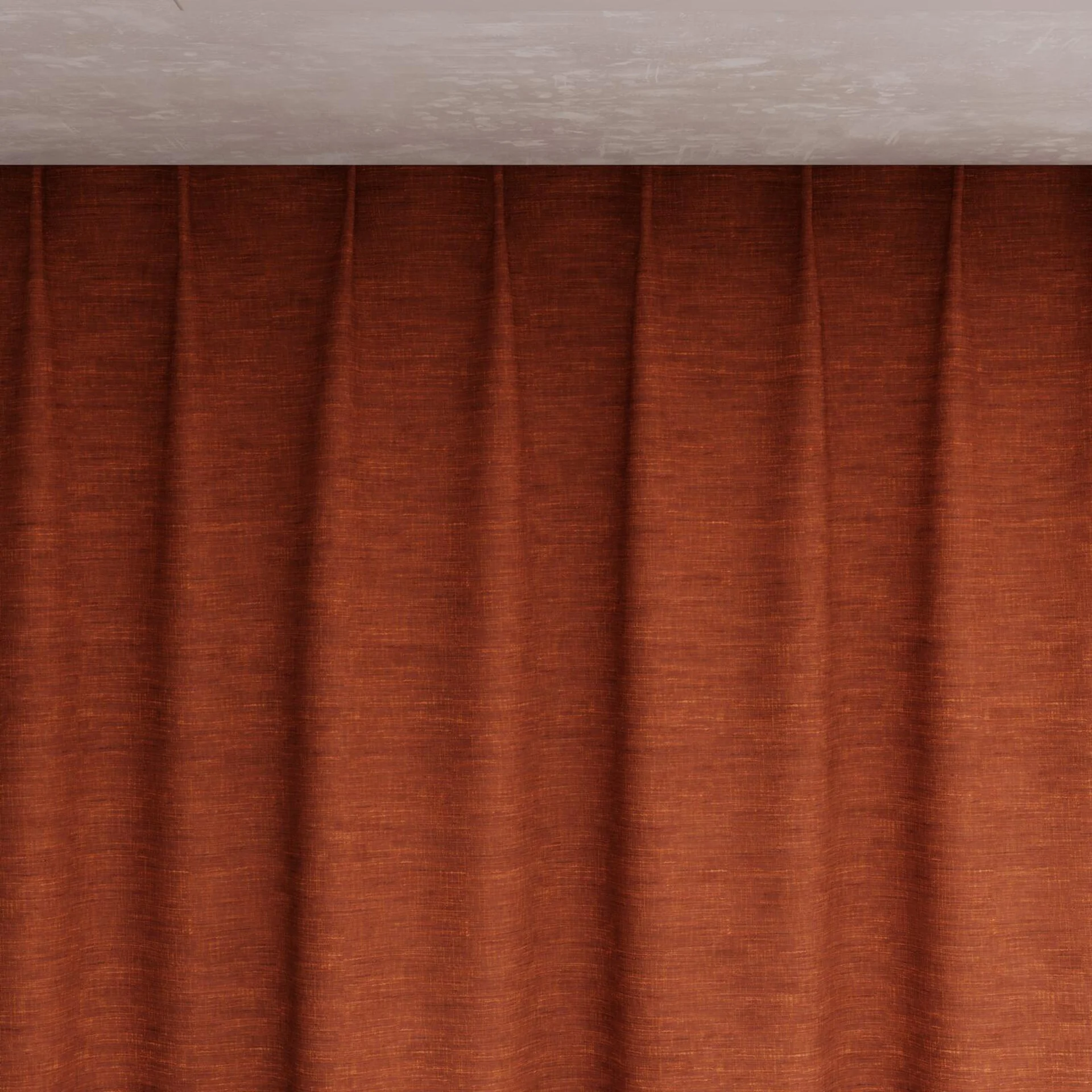 Top view of Venus Paprika, pinch pleat
