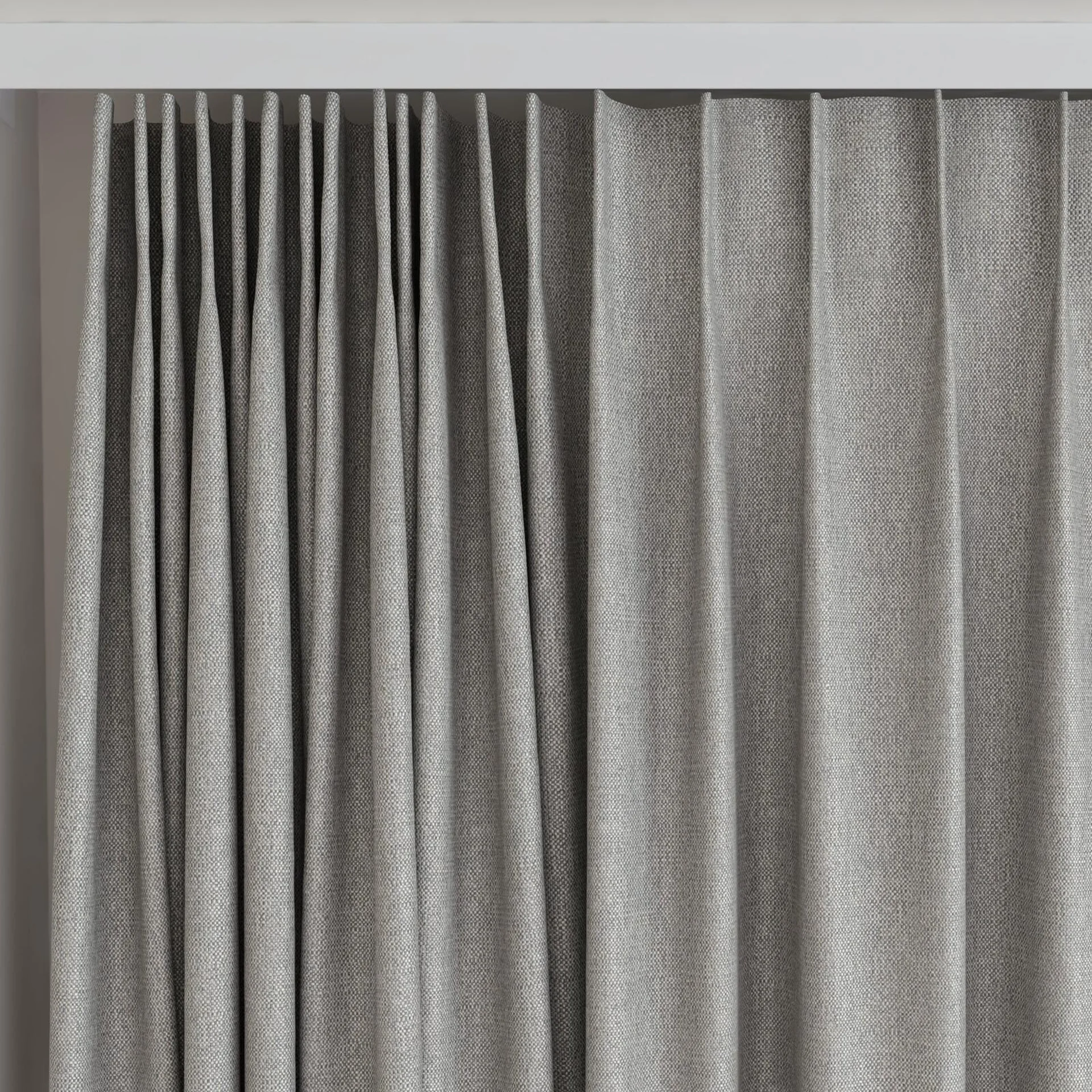 Top view of Gent Steel, on curtain rail