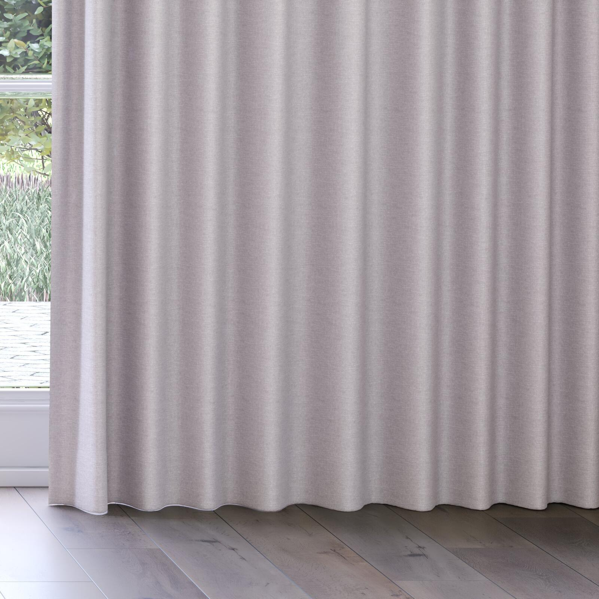 Bottom view of Casual Sterling, on curtain rail