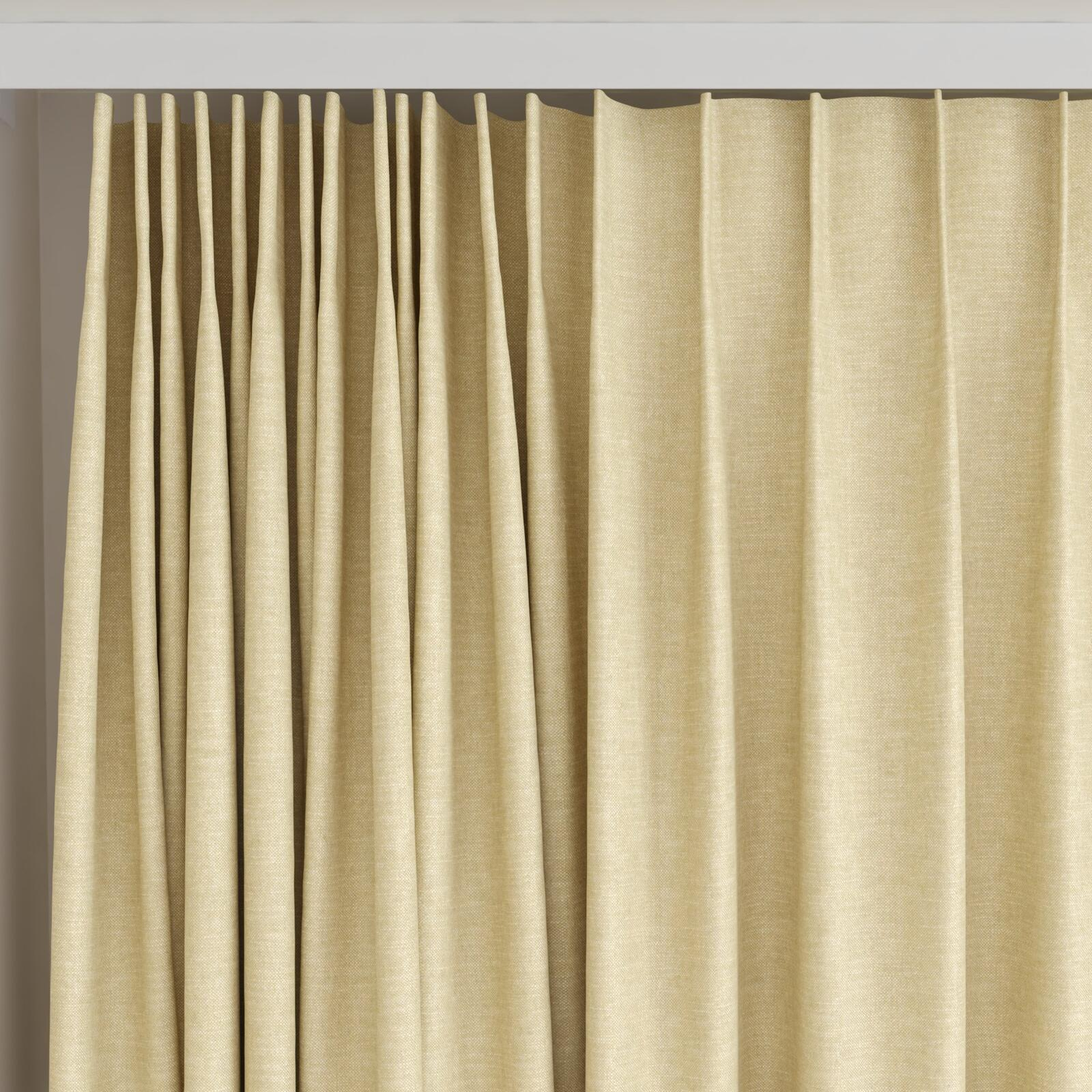 Top view of Rover Sand, on curtain rail