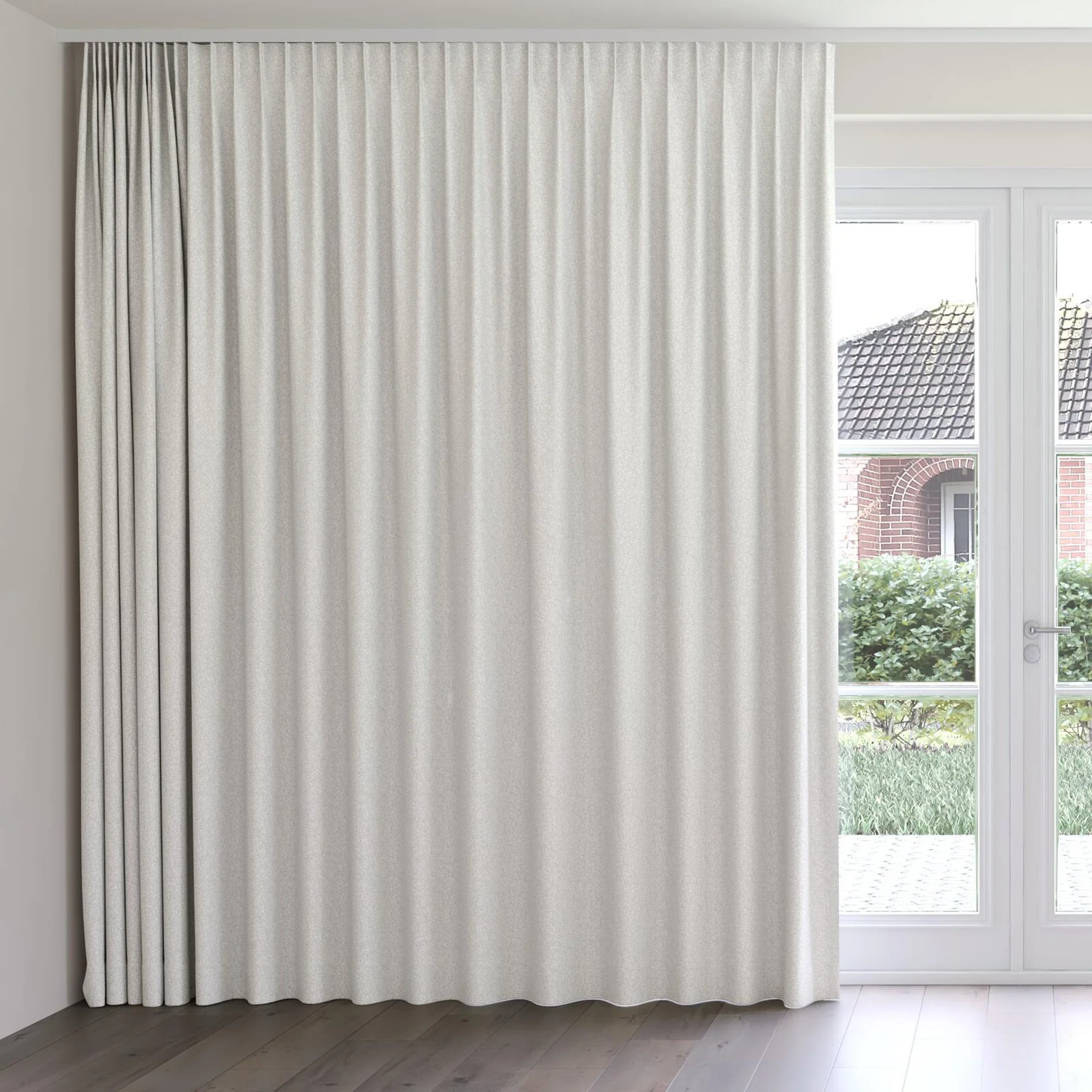 Front view of Sabik Pebble, on curtain rail