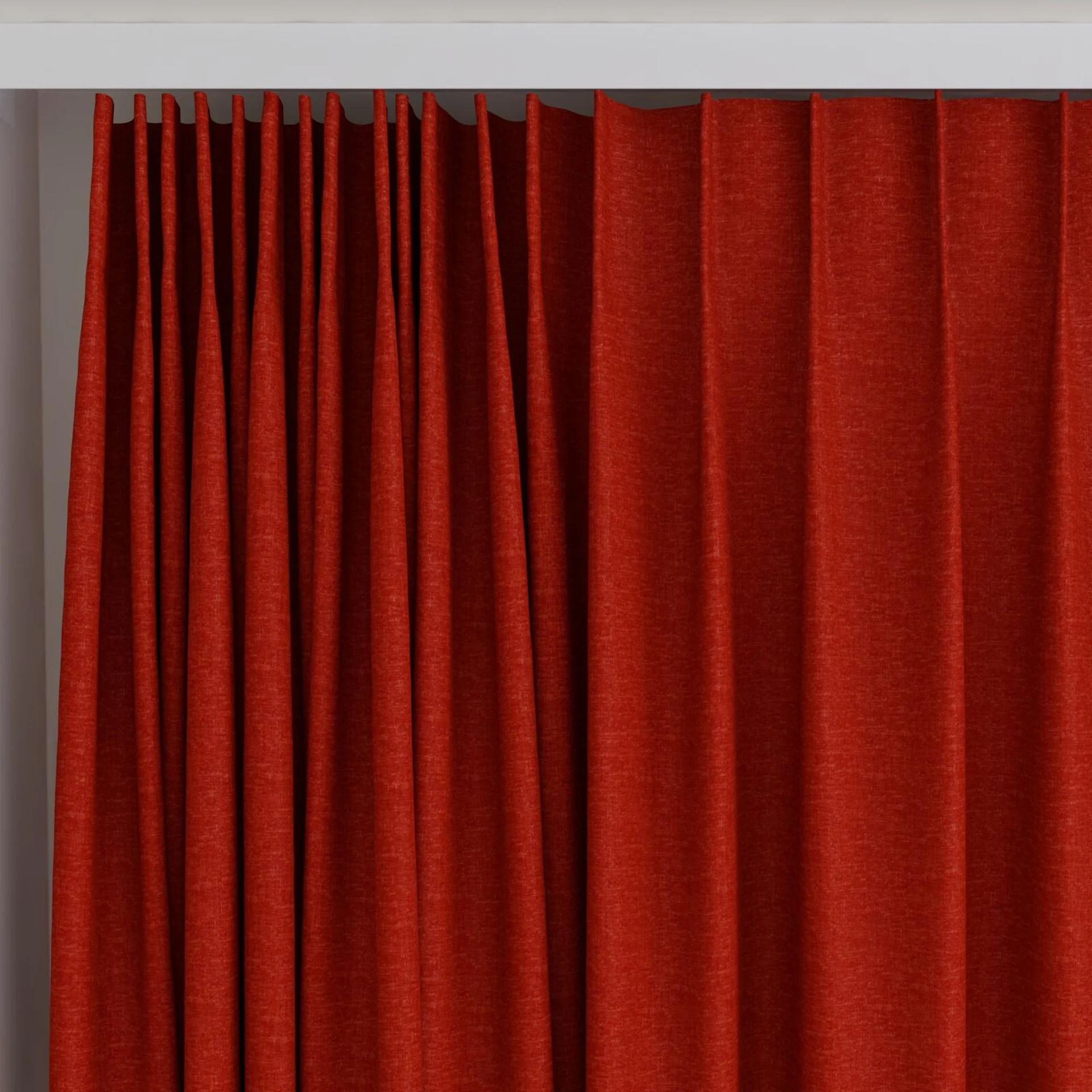 Top view of Coverlet Sierra, on curtain rail