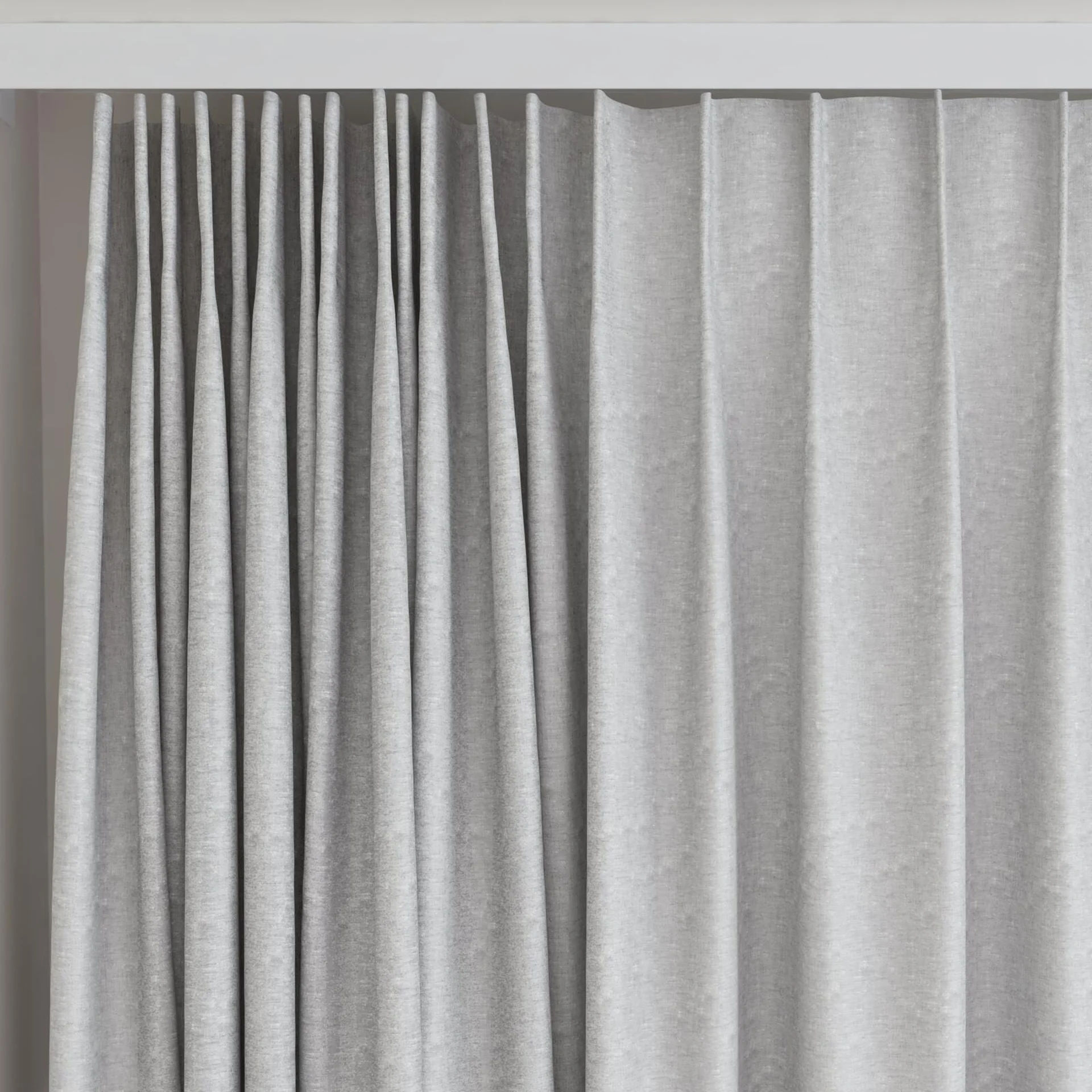 Top view of Kyoto Mist, on curtain rail