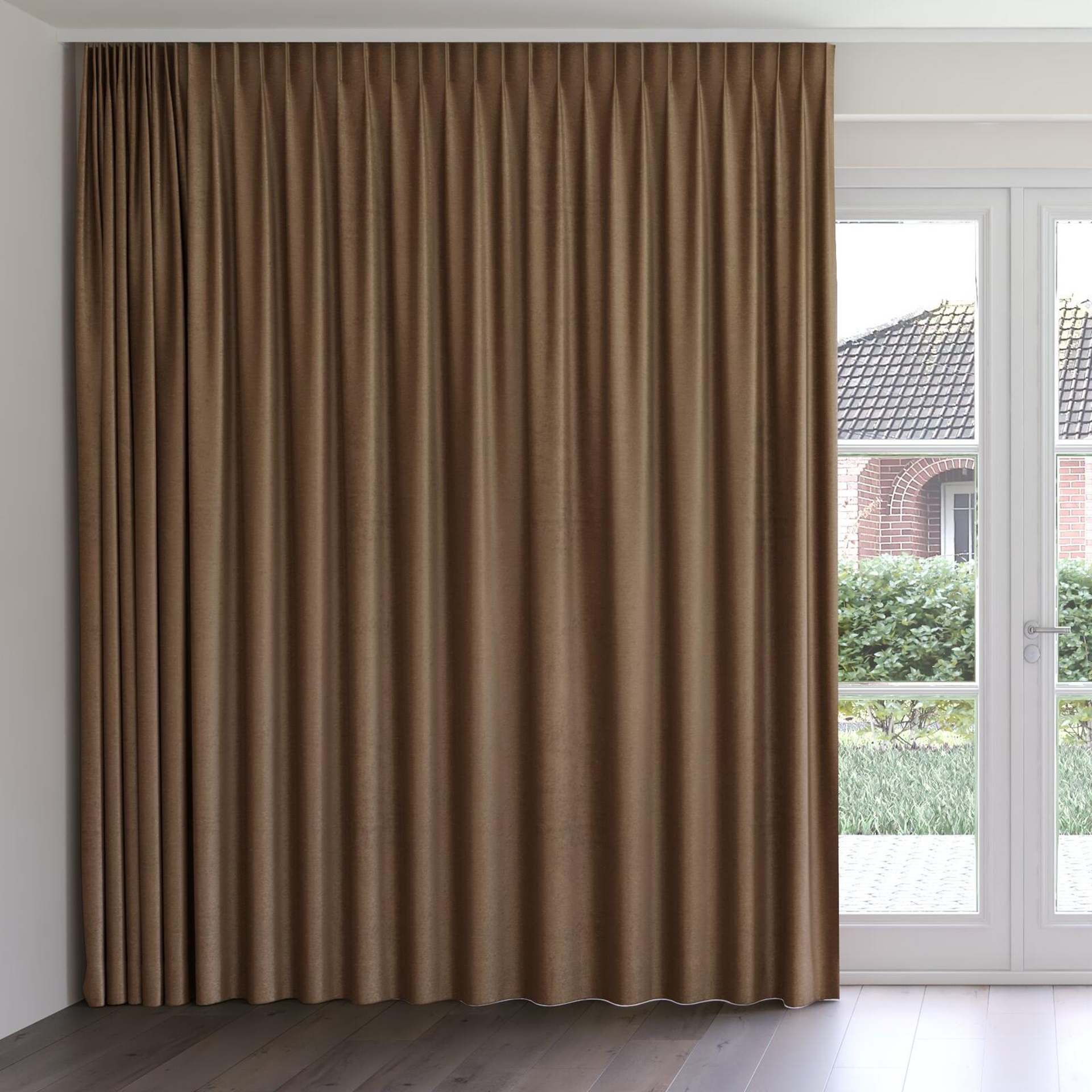 Front view of Lambada Cinder, on curtain rail
