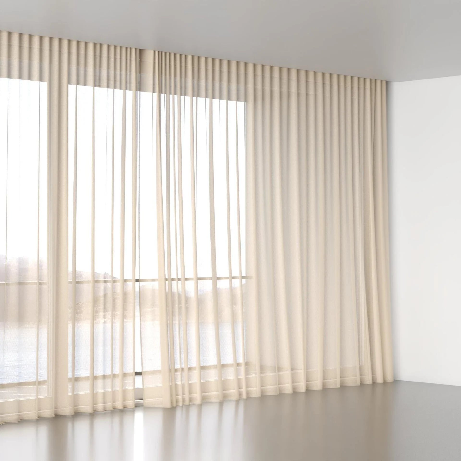 Full view of Alcova Peach, wave pleat