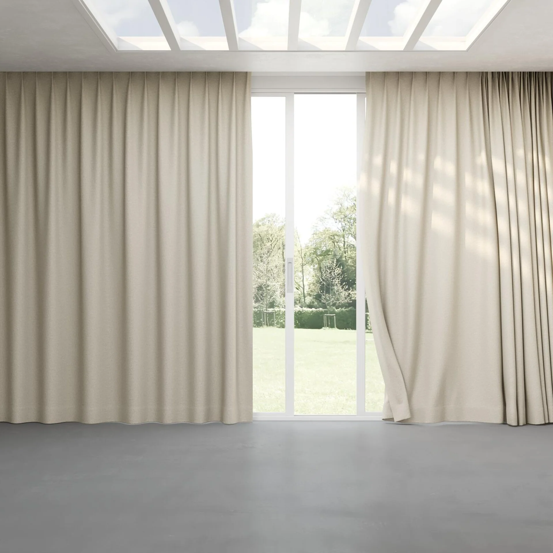 Full view of Sabik Dune, pinch pleat