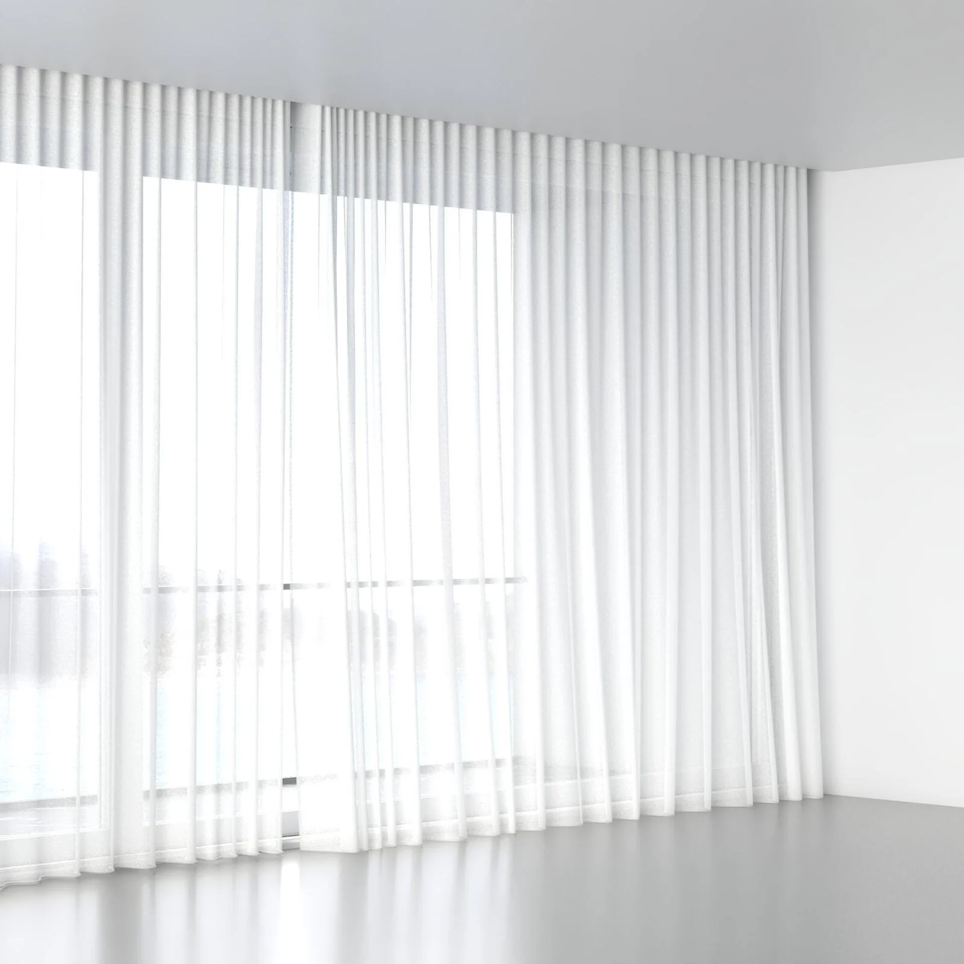 Full view of Kanso Stonewash Salt, wave pleat