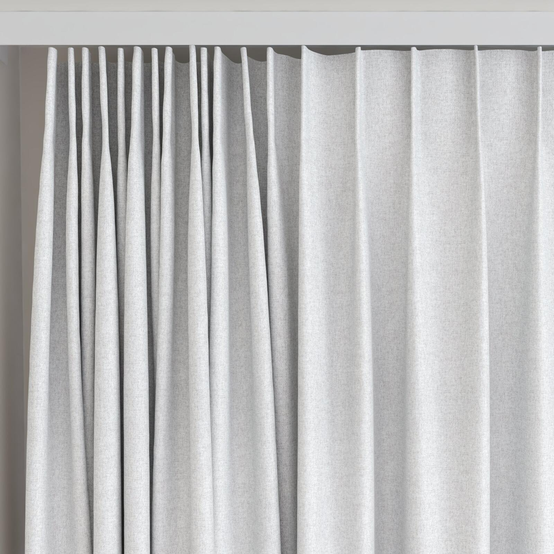 Top view of Liberate Fog, on curtain rail