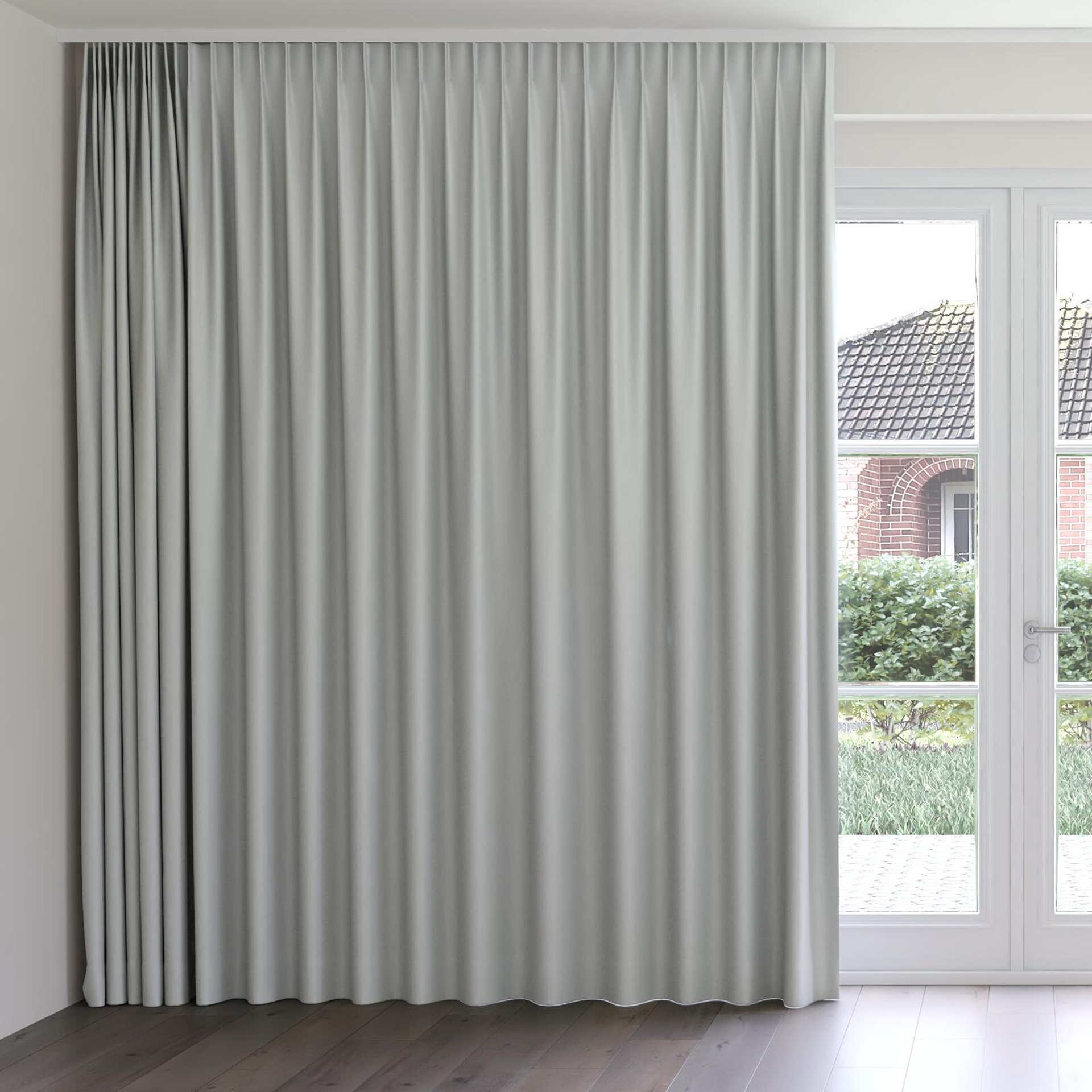 Front view of Eternal Pebble, on curtain rail