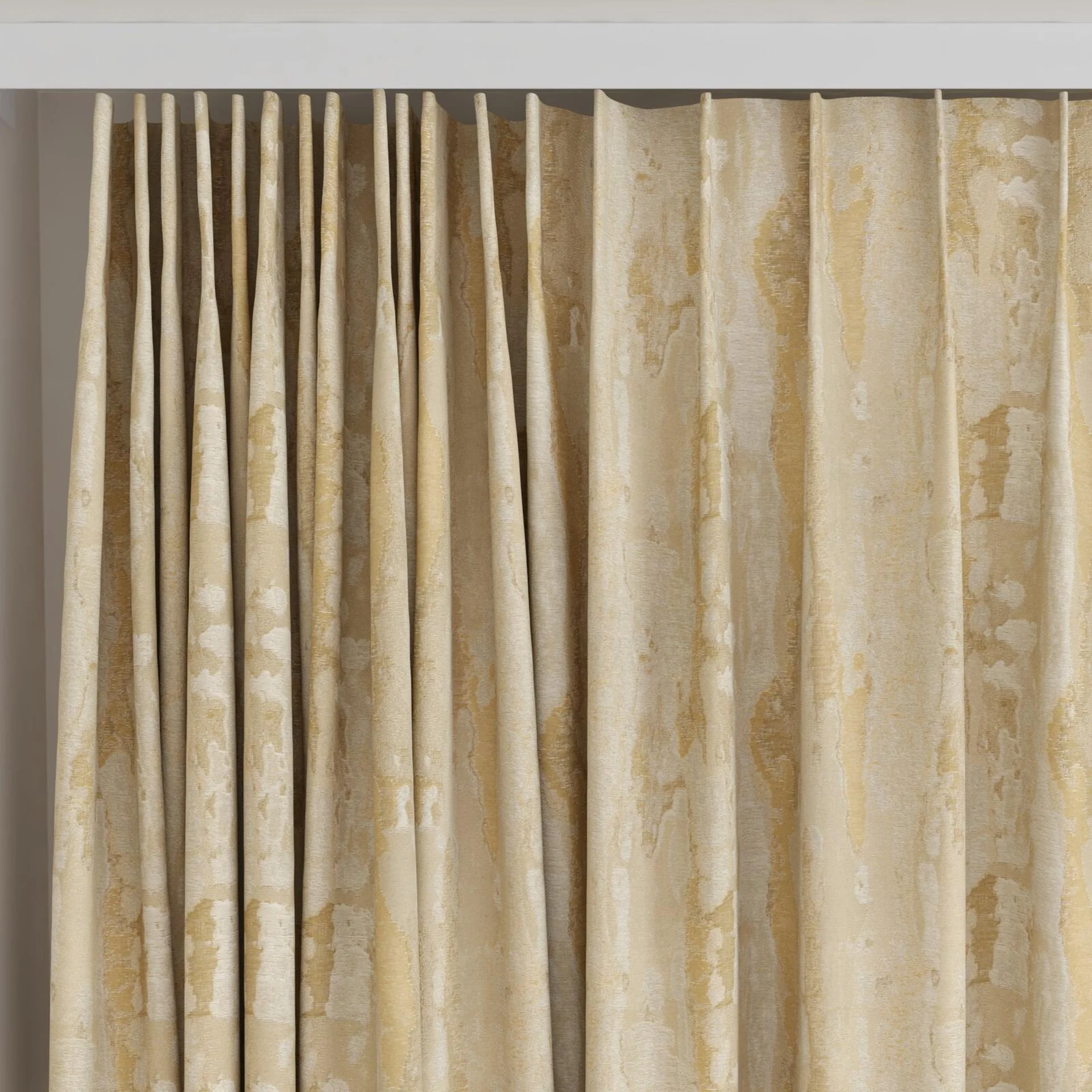 Top view of Jager Gold, on curtain rail