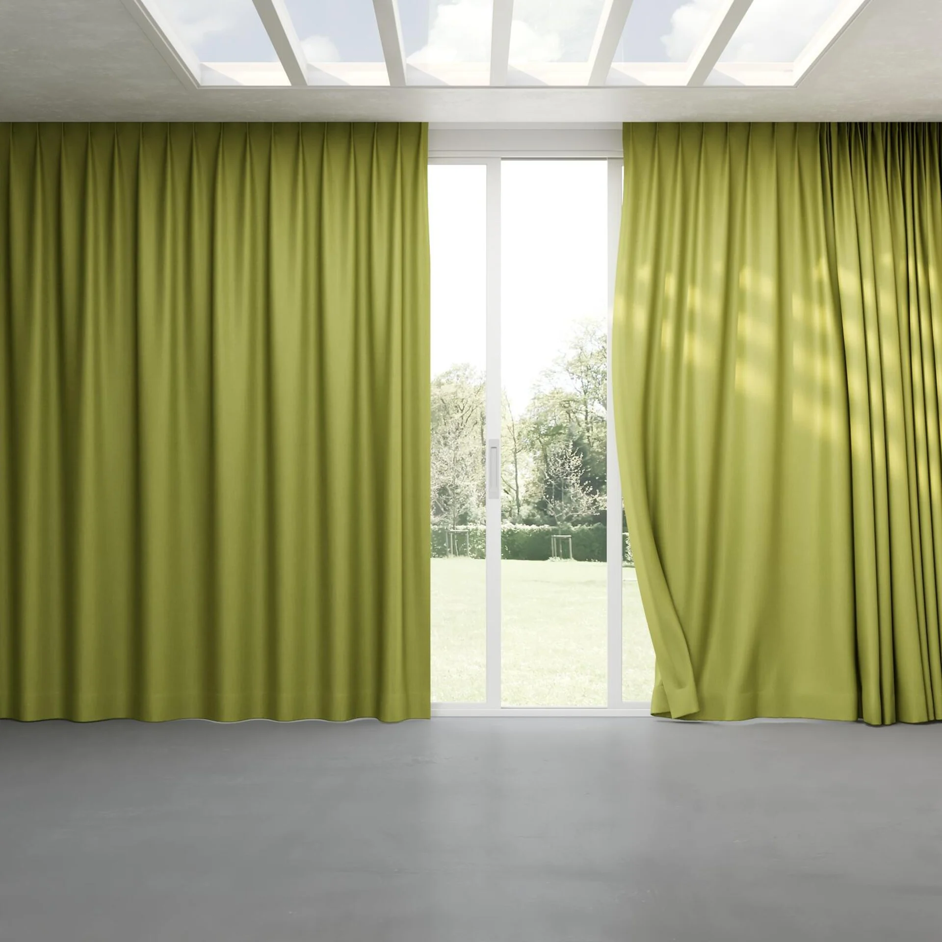 Full view of Kidglove Oasis, pinch pleat