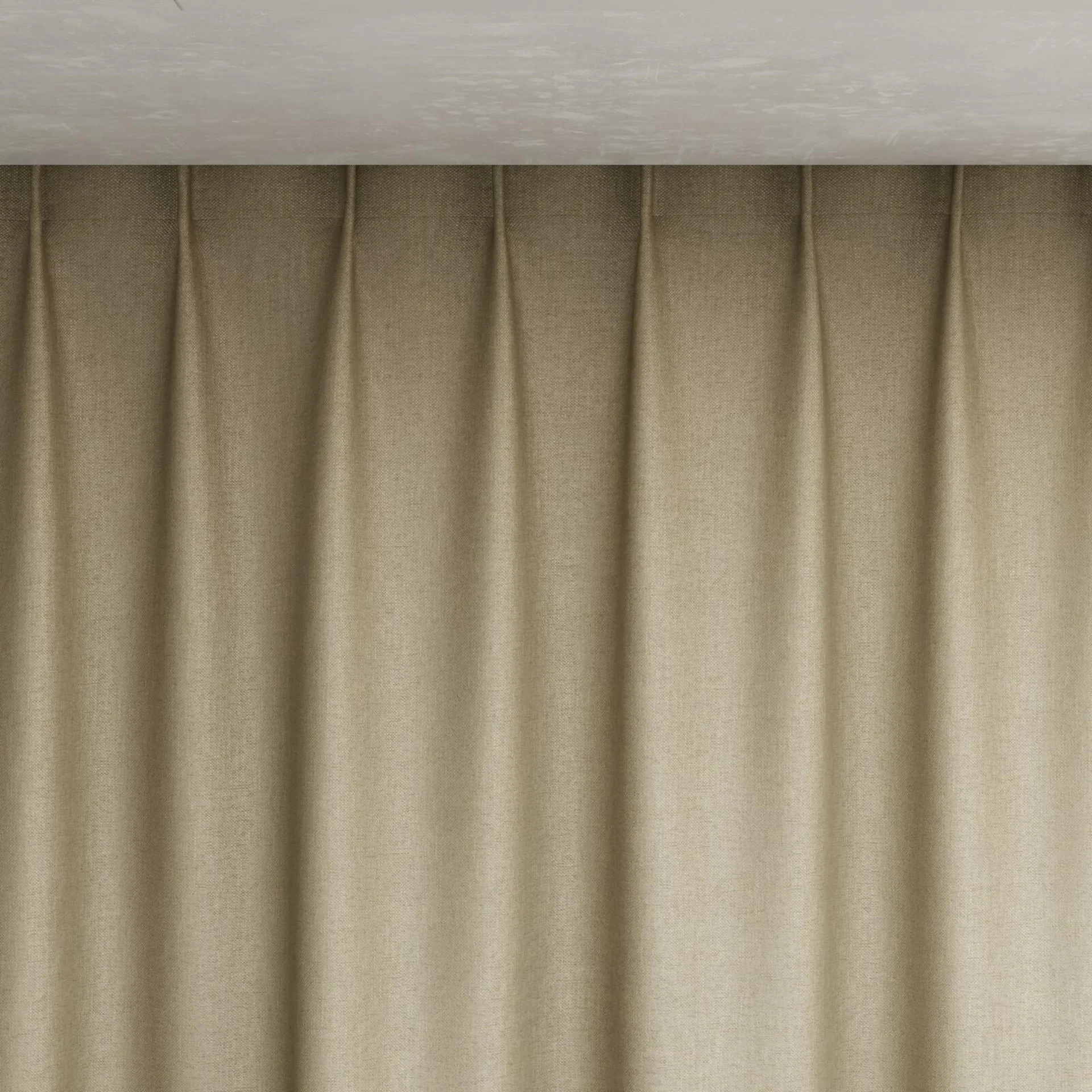 Top view of Bronco Seagrass, pinch pleat