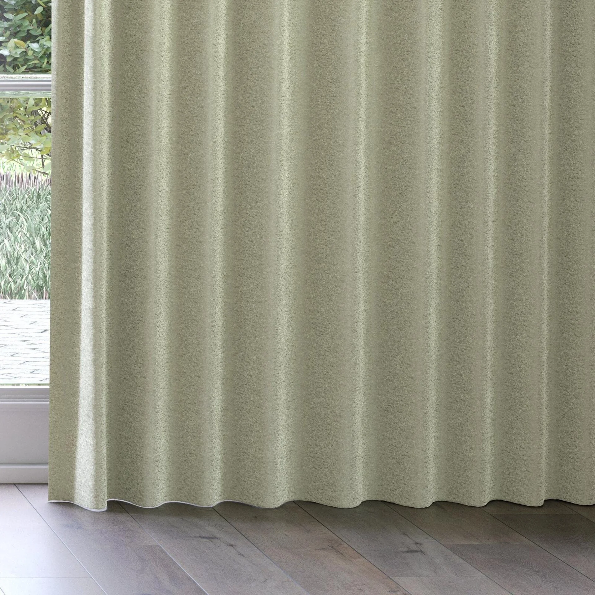 Bottom view of Brigadier Moss, on curtain rail